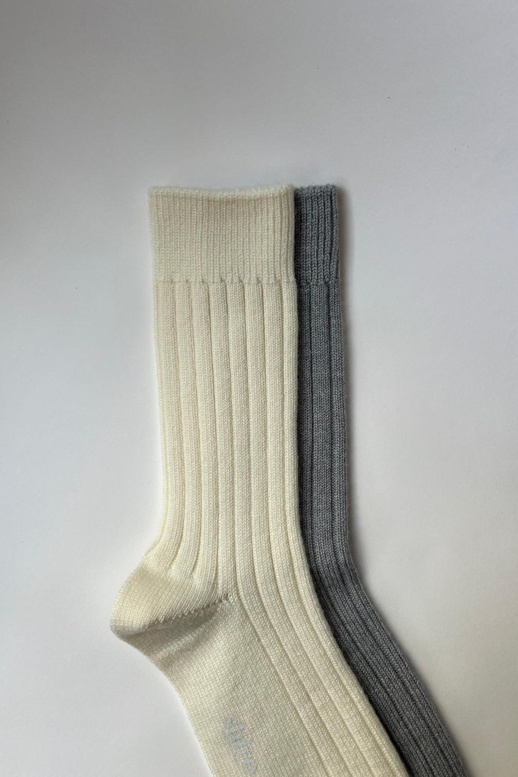 1994 Men's Mixed Socks (Cream & Heather Grey)