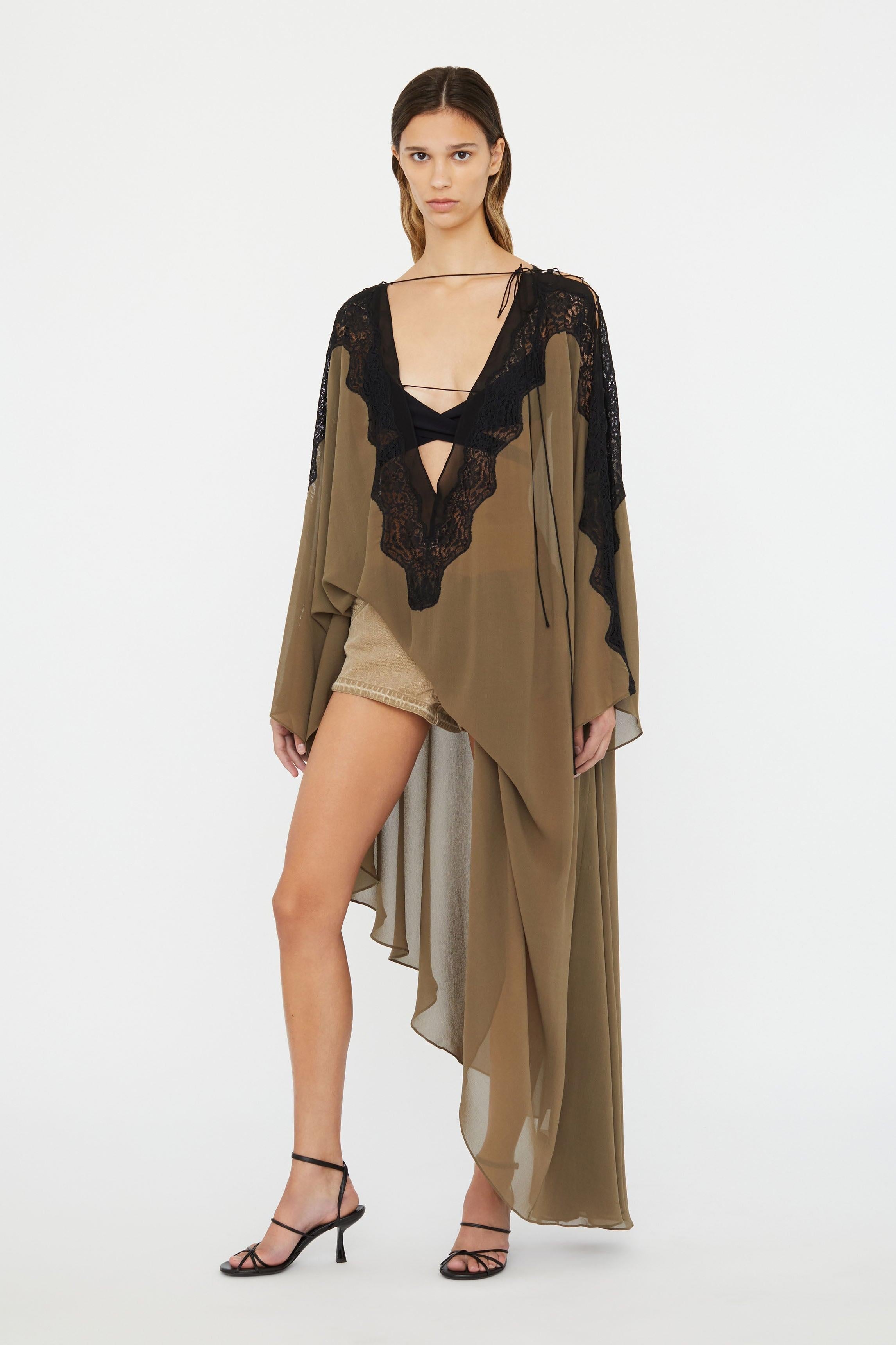 Verve Lace Silk Tunic Dress