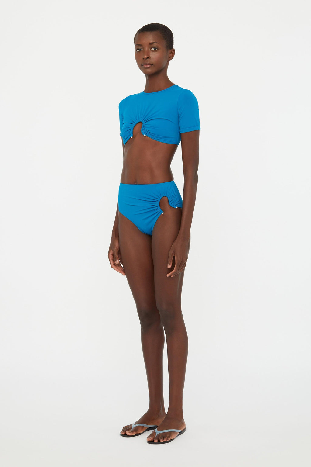 Ruched Cresent High Brief