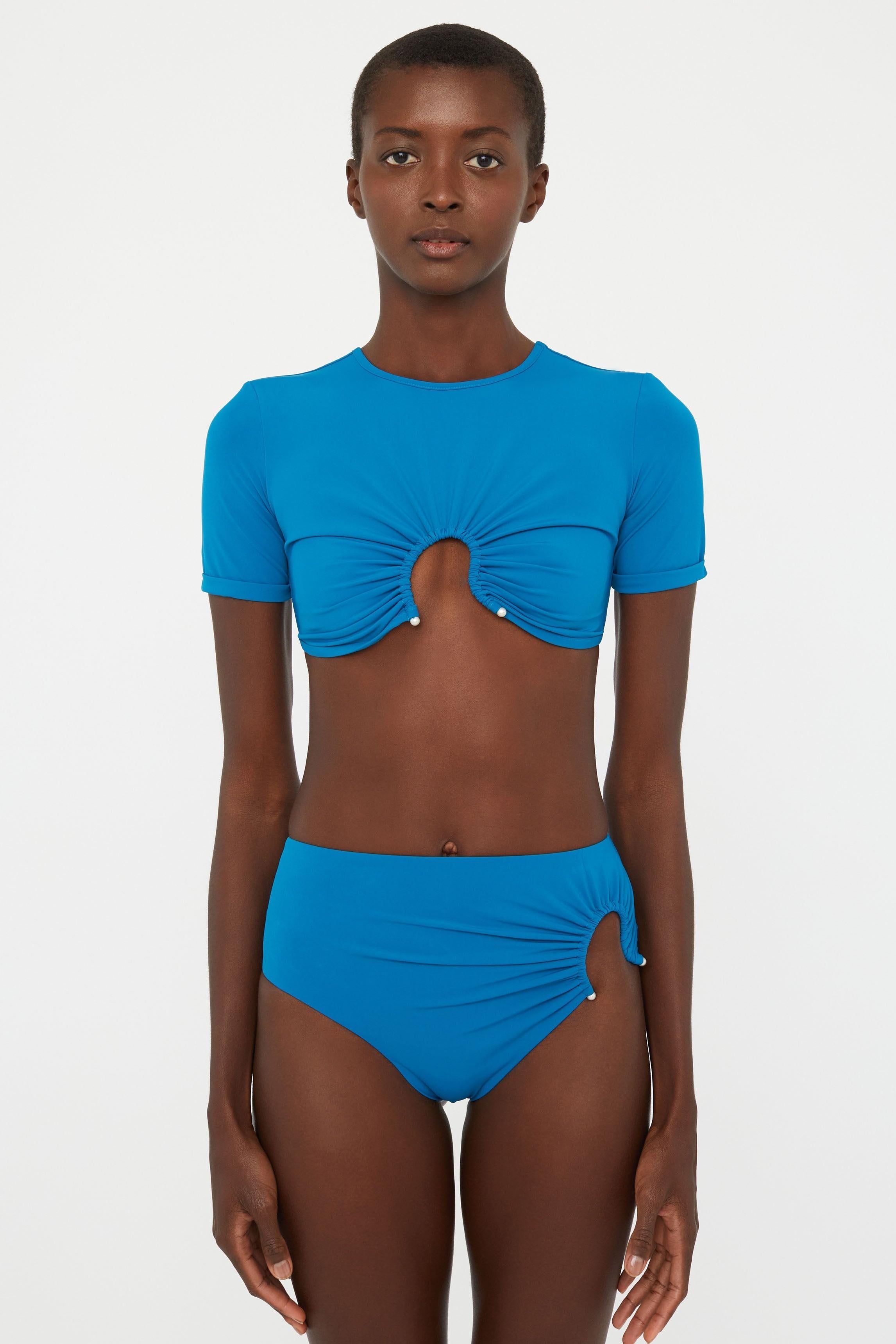 Ruched Cresent High Brief