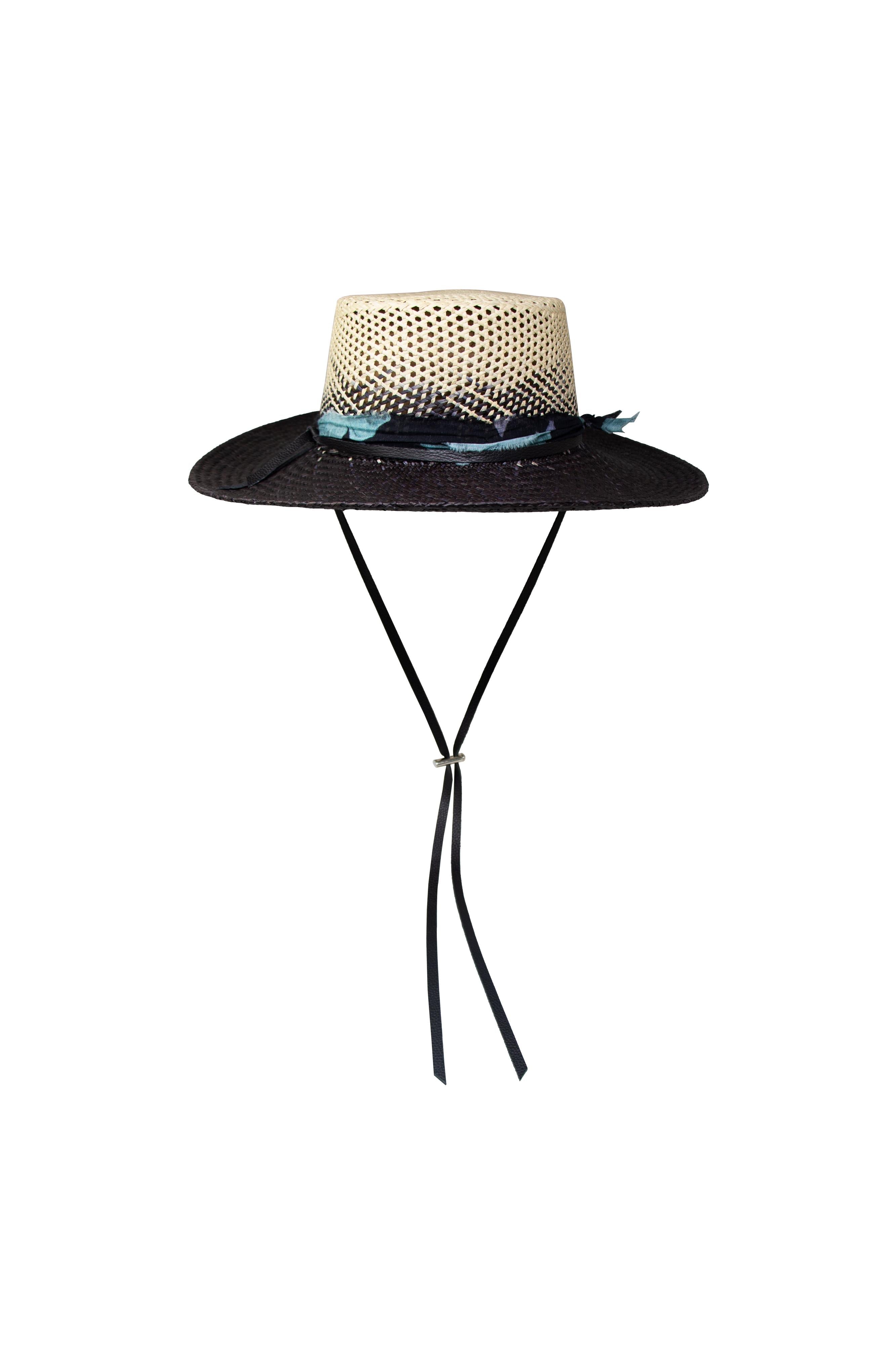 Two-tone Cordovan Hat Long Brim