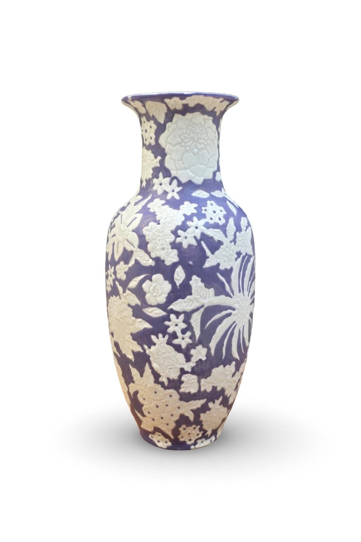 Blue Floral Yuhuchunping Vase