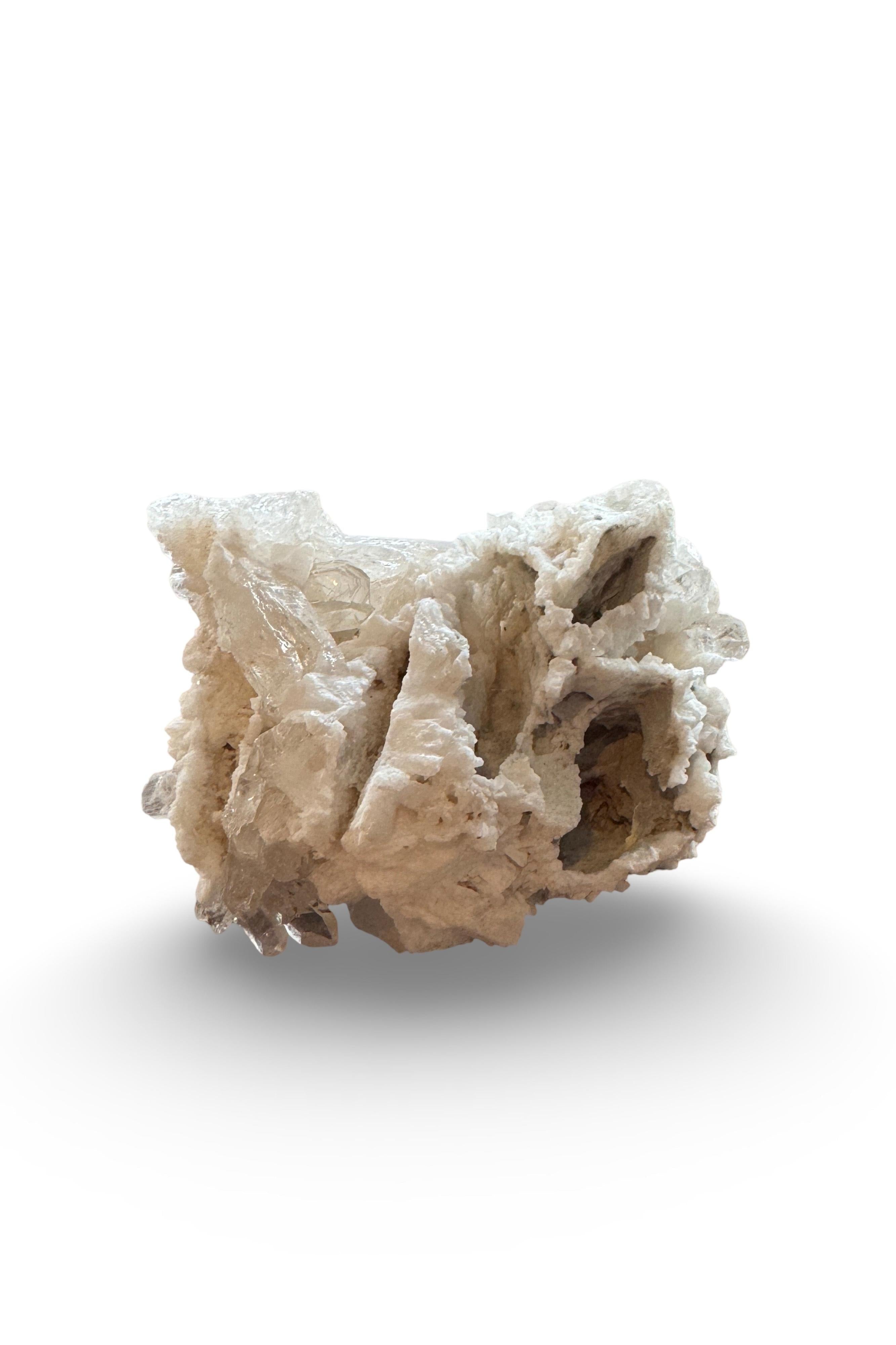 Clear Quartz with Adularia Cast (Arkansas, USA)