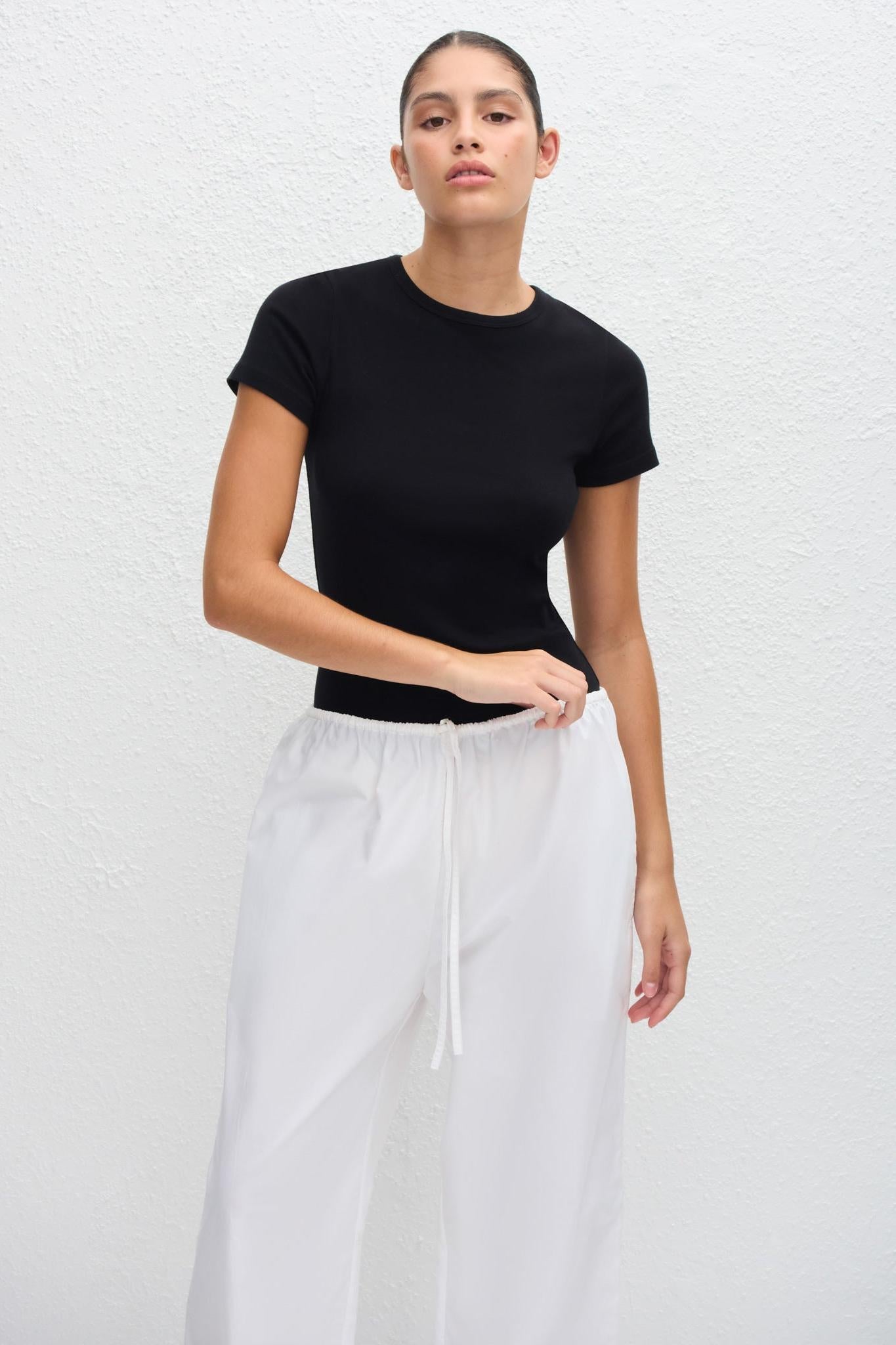 Drawcord Pant (White)