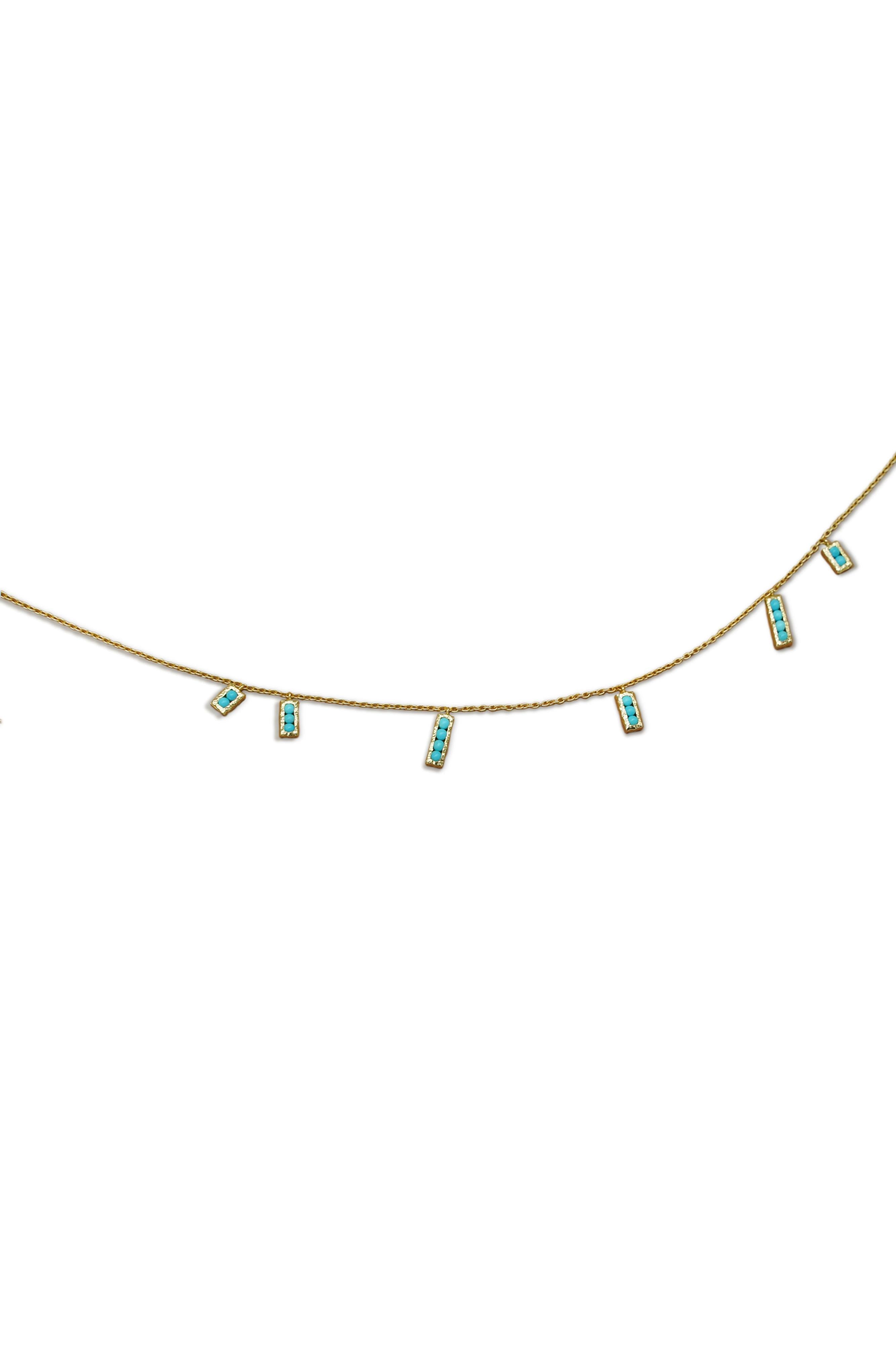 Bamboo Terq Necklace
