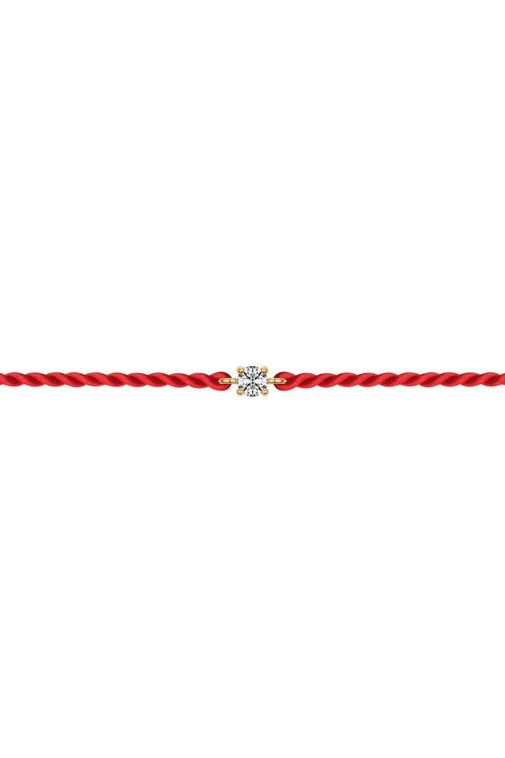 14K Lucky Diamond Silk Bracelet (Red)