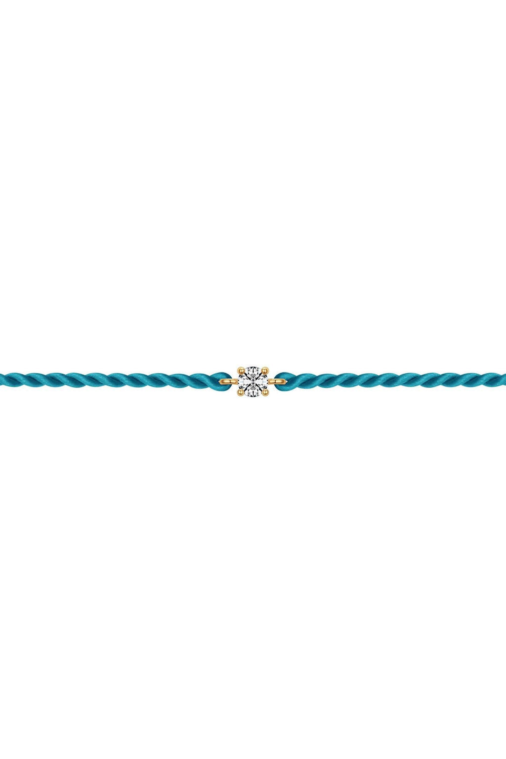 14K Lucky Diamond Silk Bracelet (Bluegreen)
