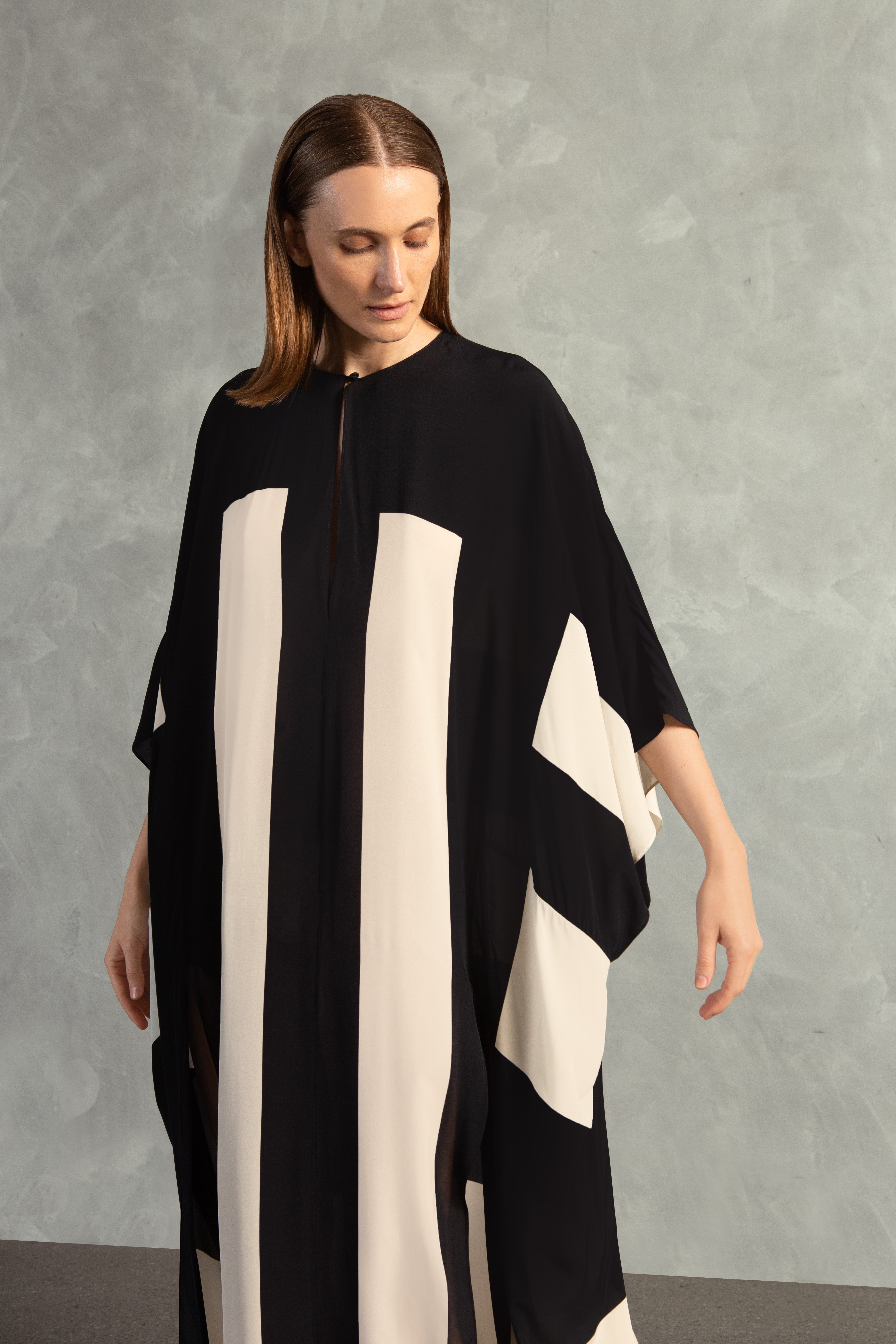 Bold Stripes Long Kaftan
