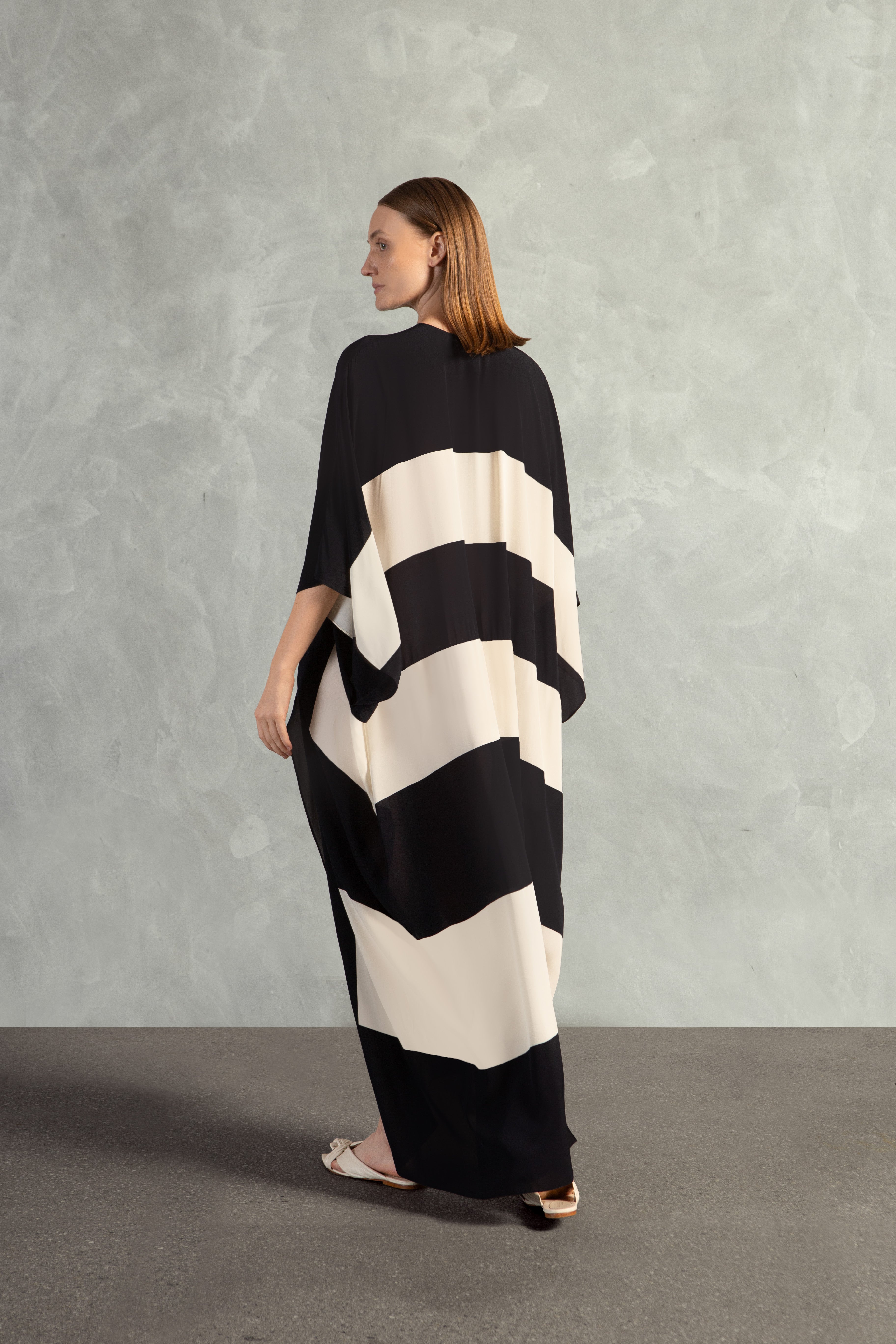 Bold Stripes Long Kaftan