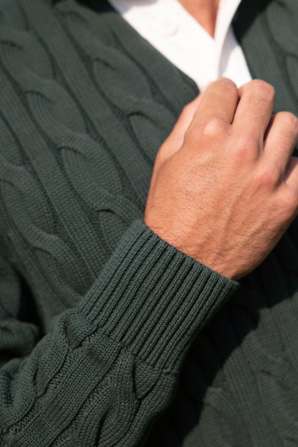 Cable Knit Rugby (Green)