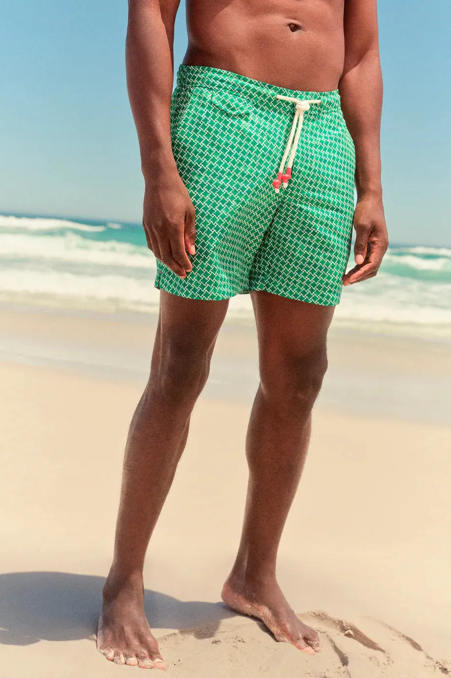 Mid-Length Drawcord Swim Shorts