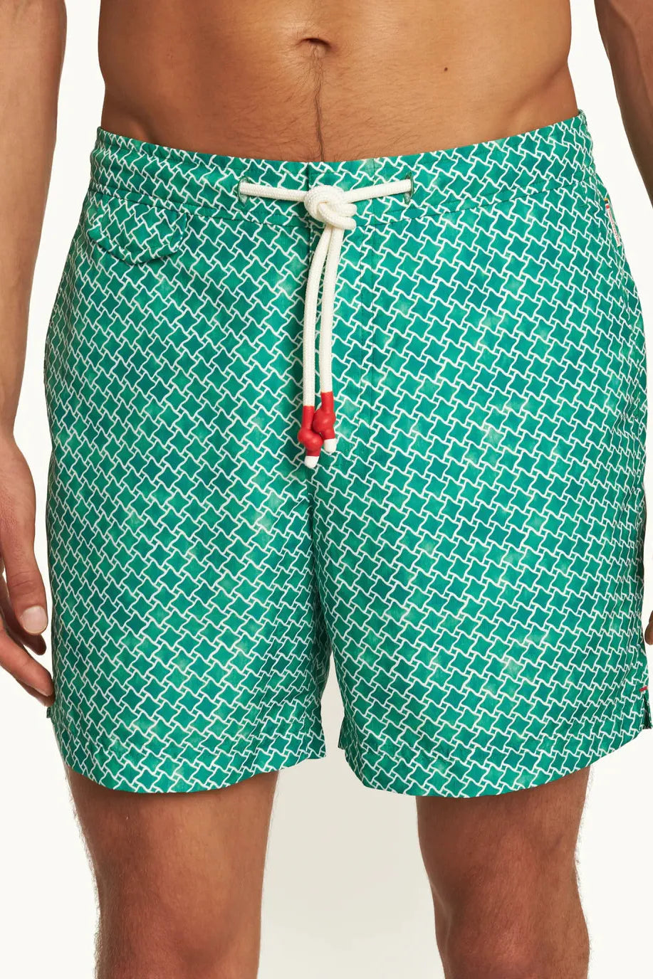 Mid-Length Drawcord Swim Shorts