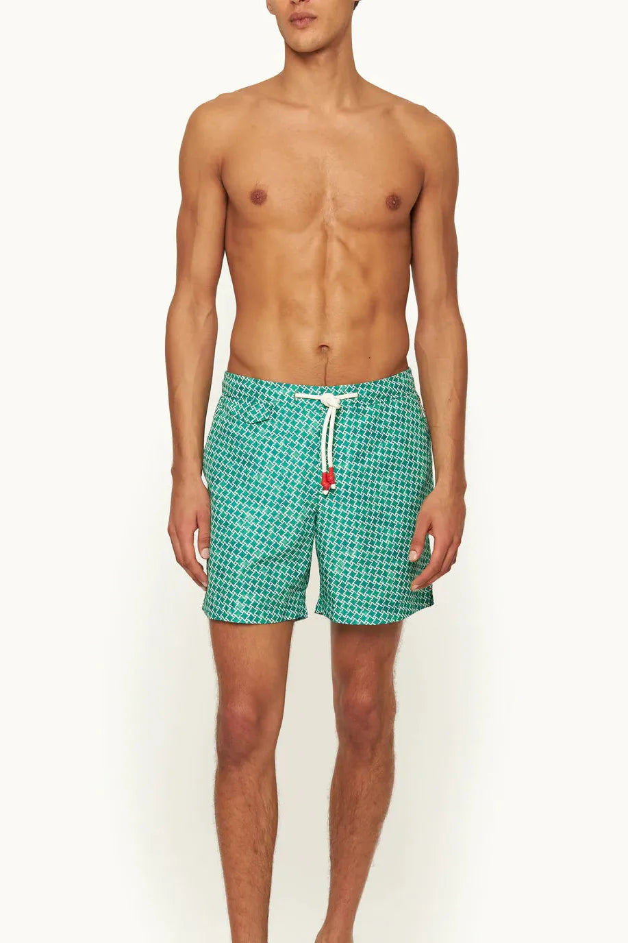 Mid-Length Drawcord Swim Shorts