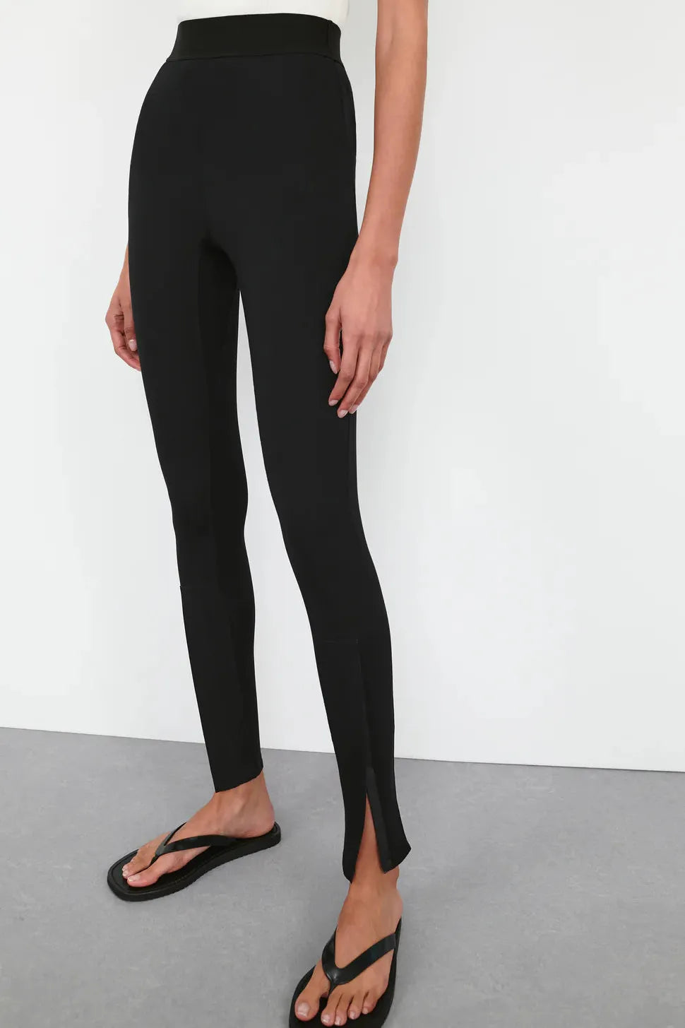 Opaque Front Zip Legging