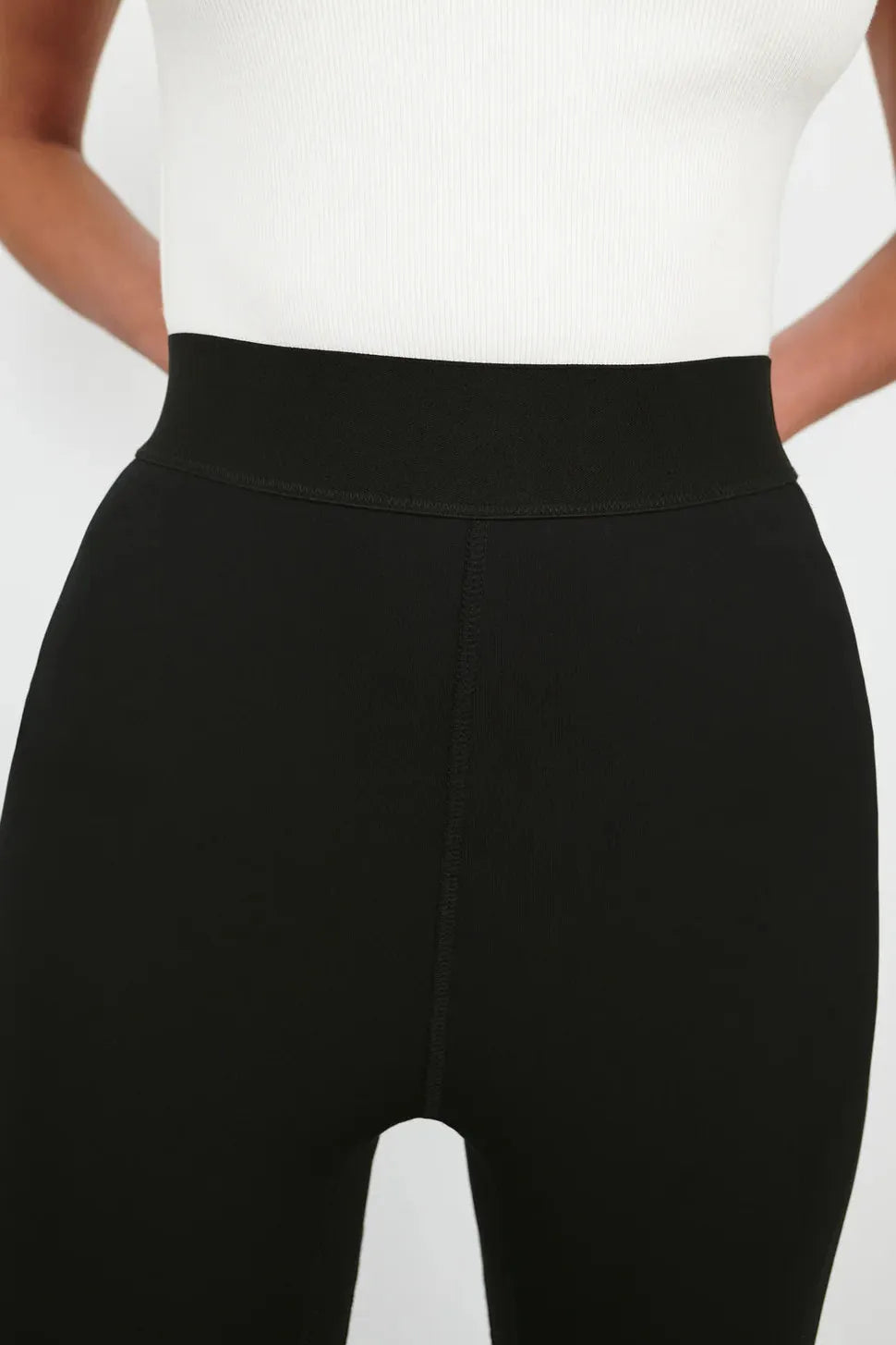 Opaque Front Zip Legging