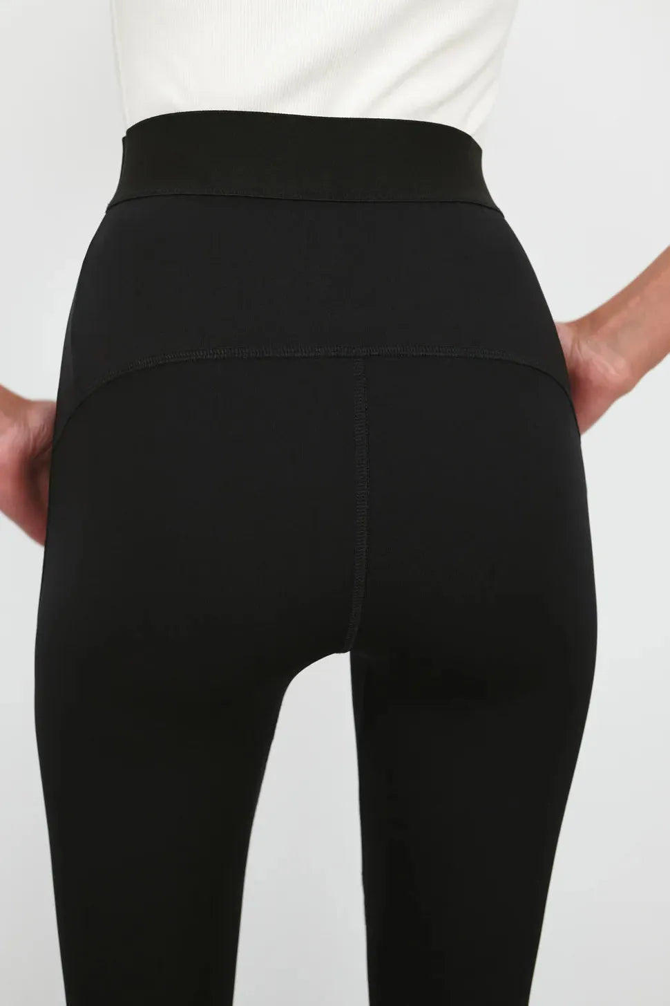 Opaque Front Zip Legging