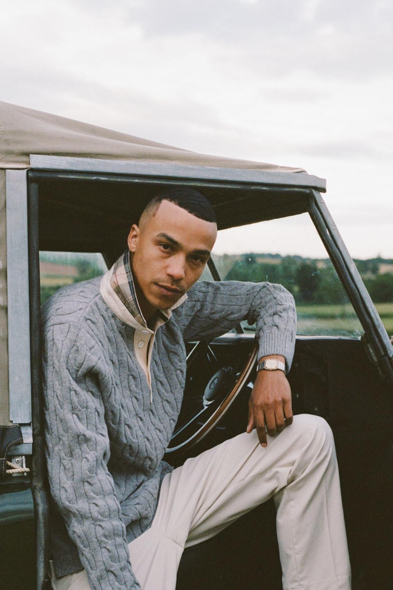 Cable Knit Rugby (Grey)