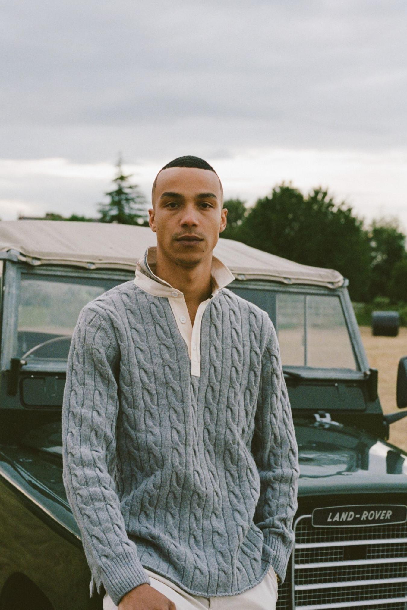 Cable Knit Rugby (Grey)