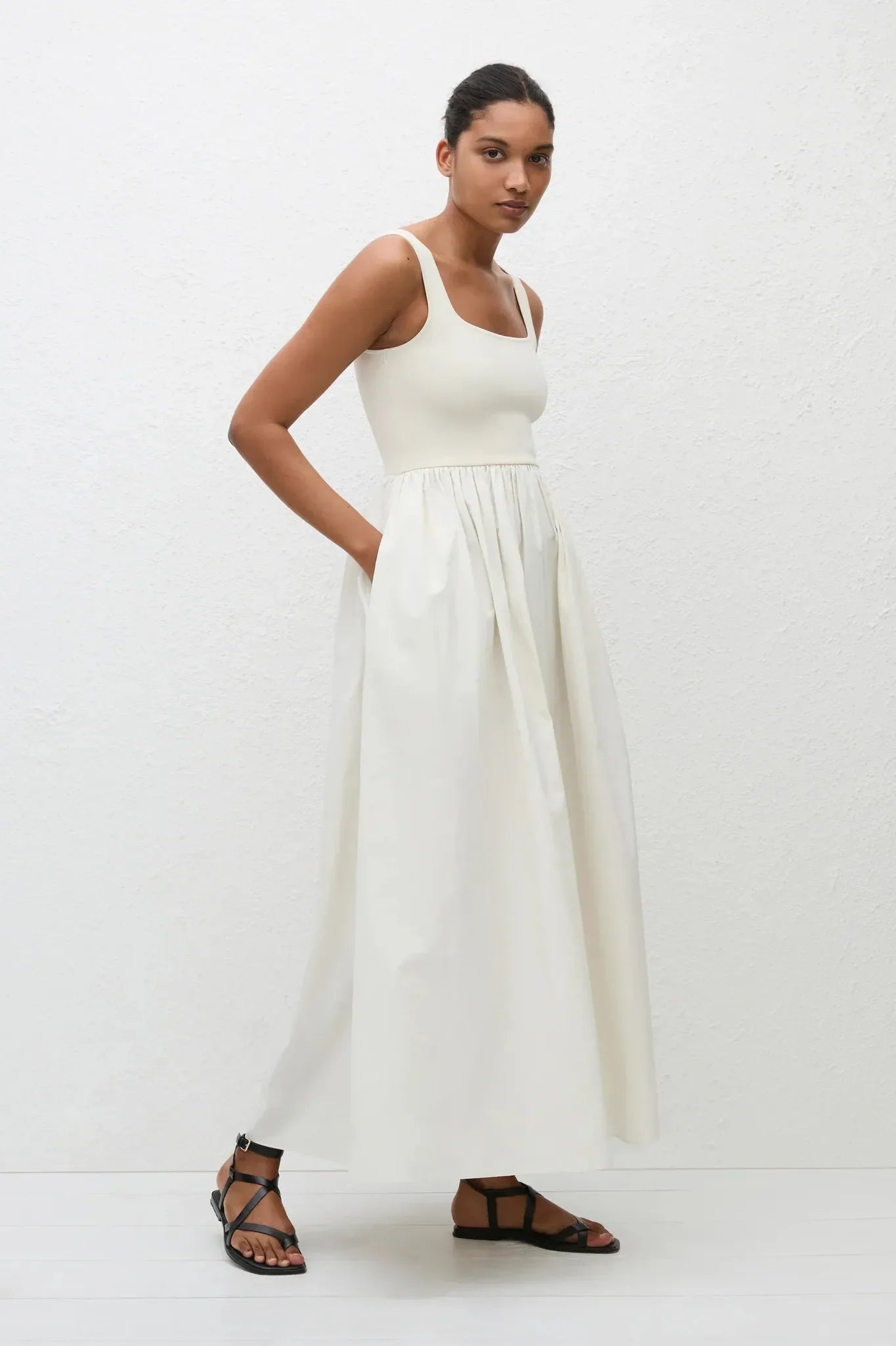 Knit and Cotton Dress