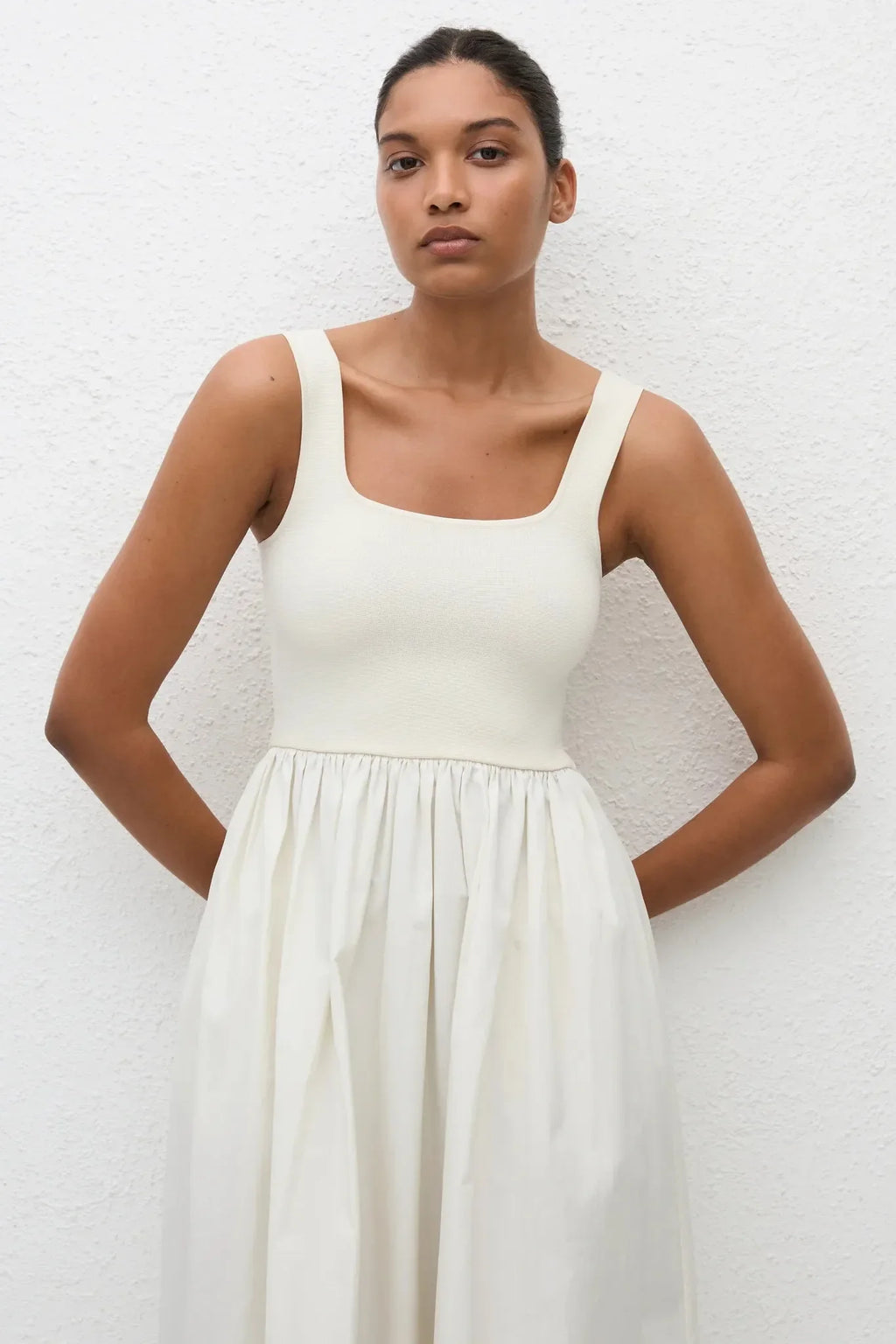 Knit and Cotton Dress