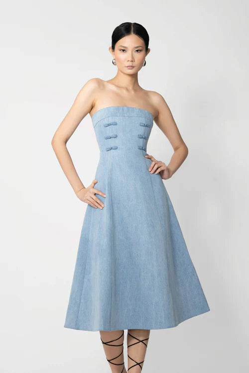 Twyla Denim Midi Dress