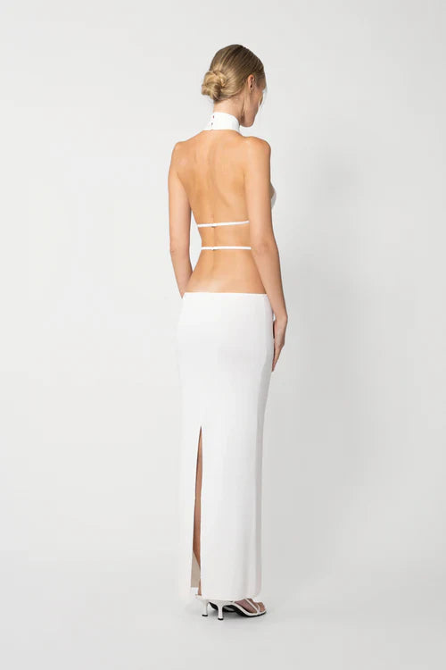 Selma Knit Cut-Out Dress (White)