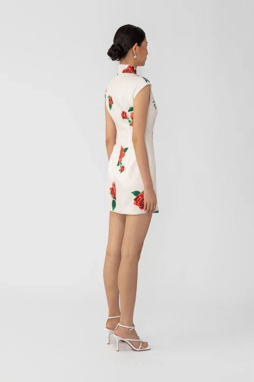 Raya Rosa Mini Dress (White)