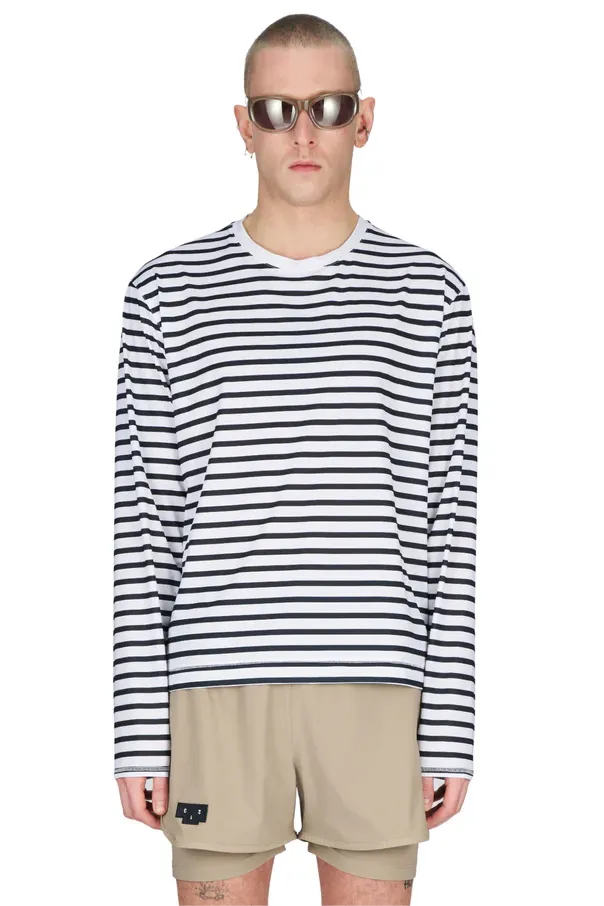 Striped Longsleeve Top (Navy)