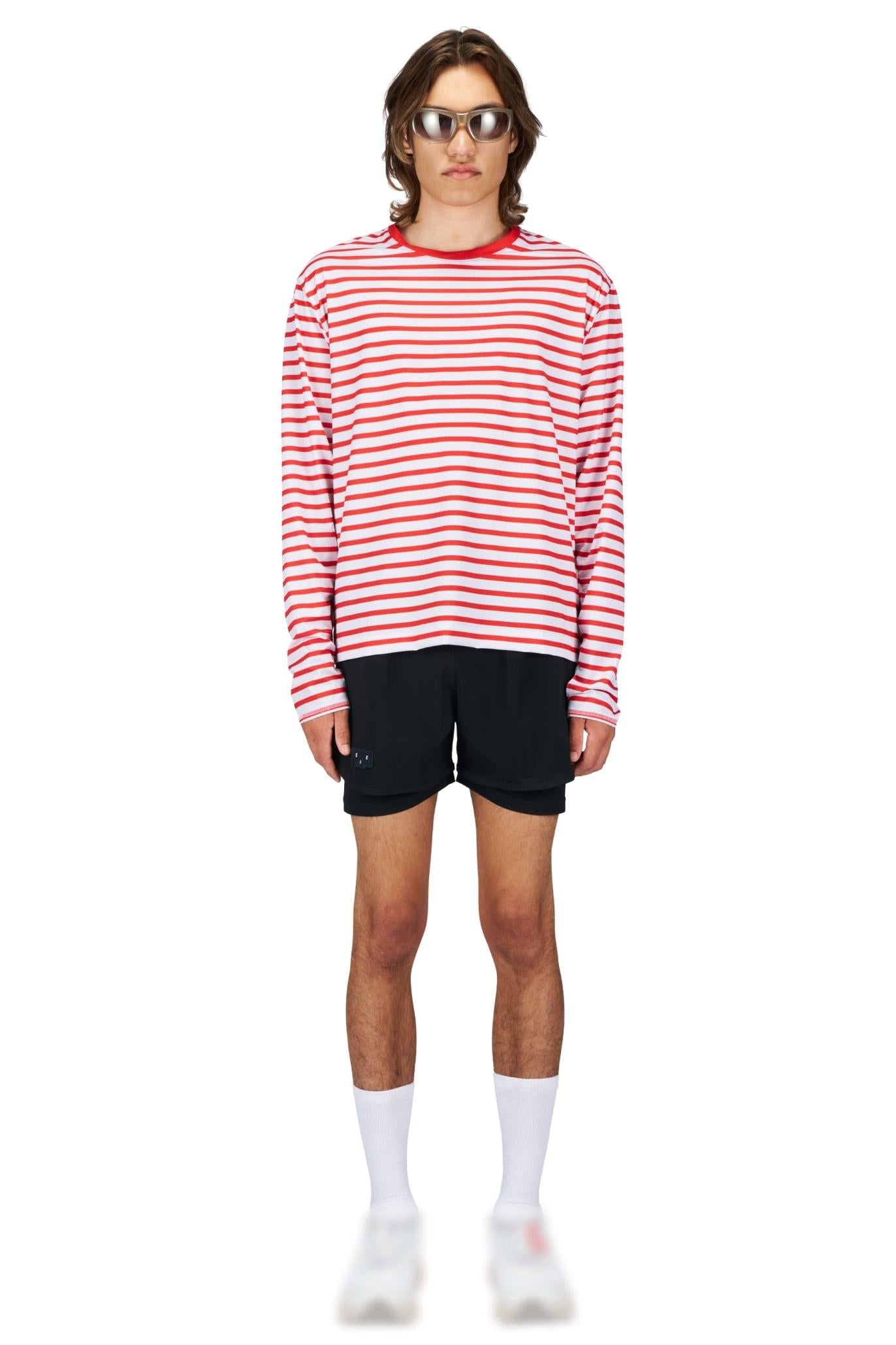 Striped Longsleeve Top (Red)