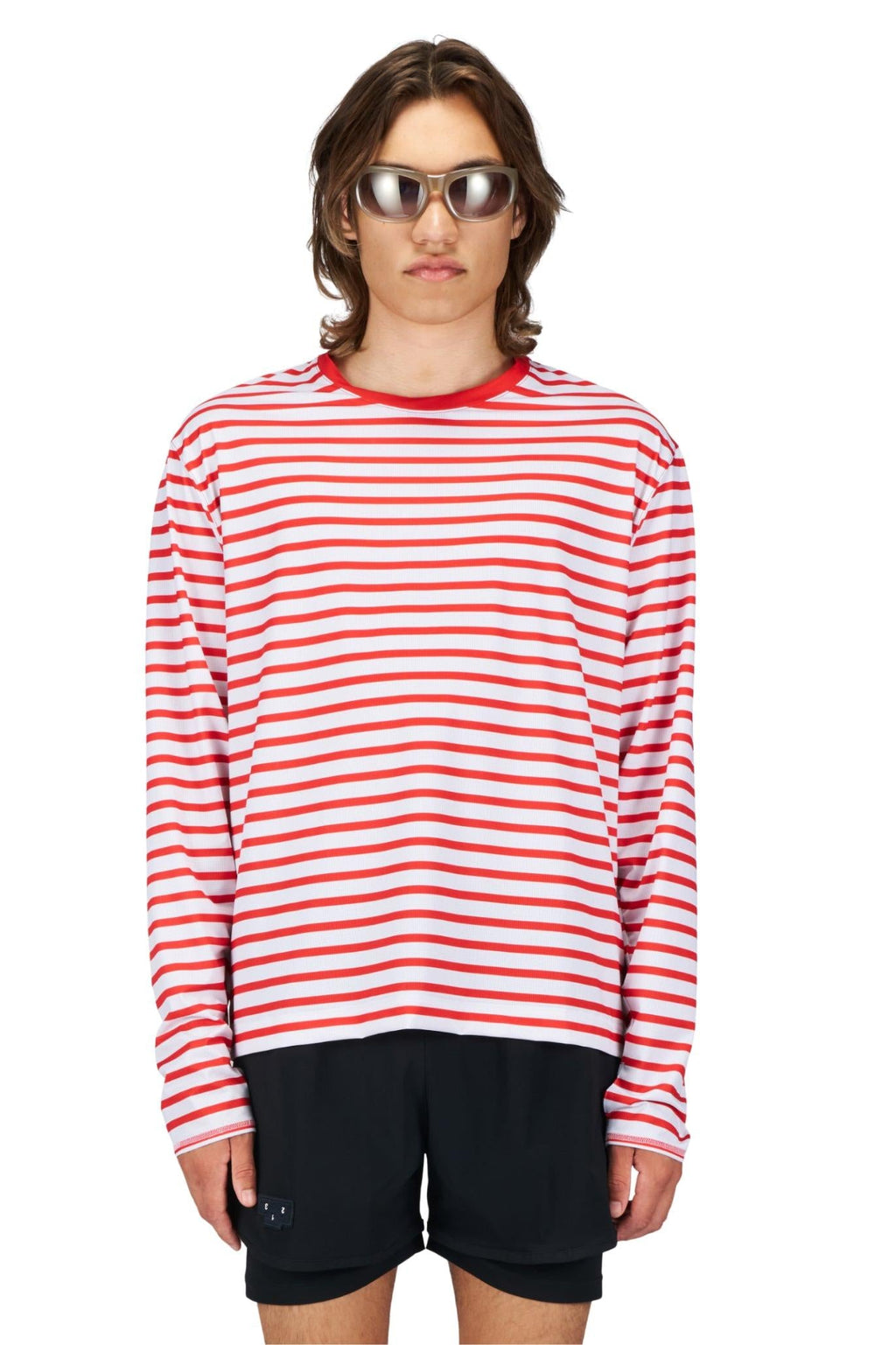 Striped Longsleeve Top (Red)