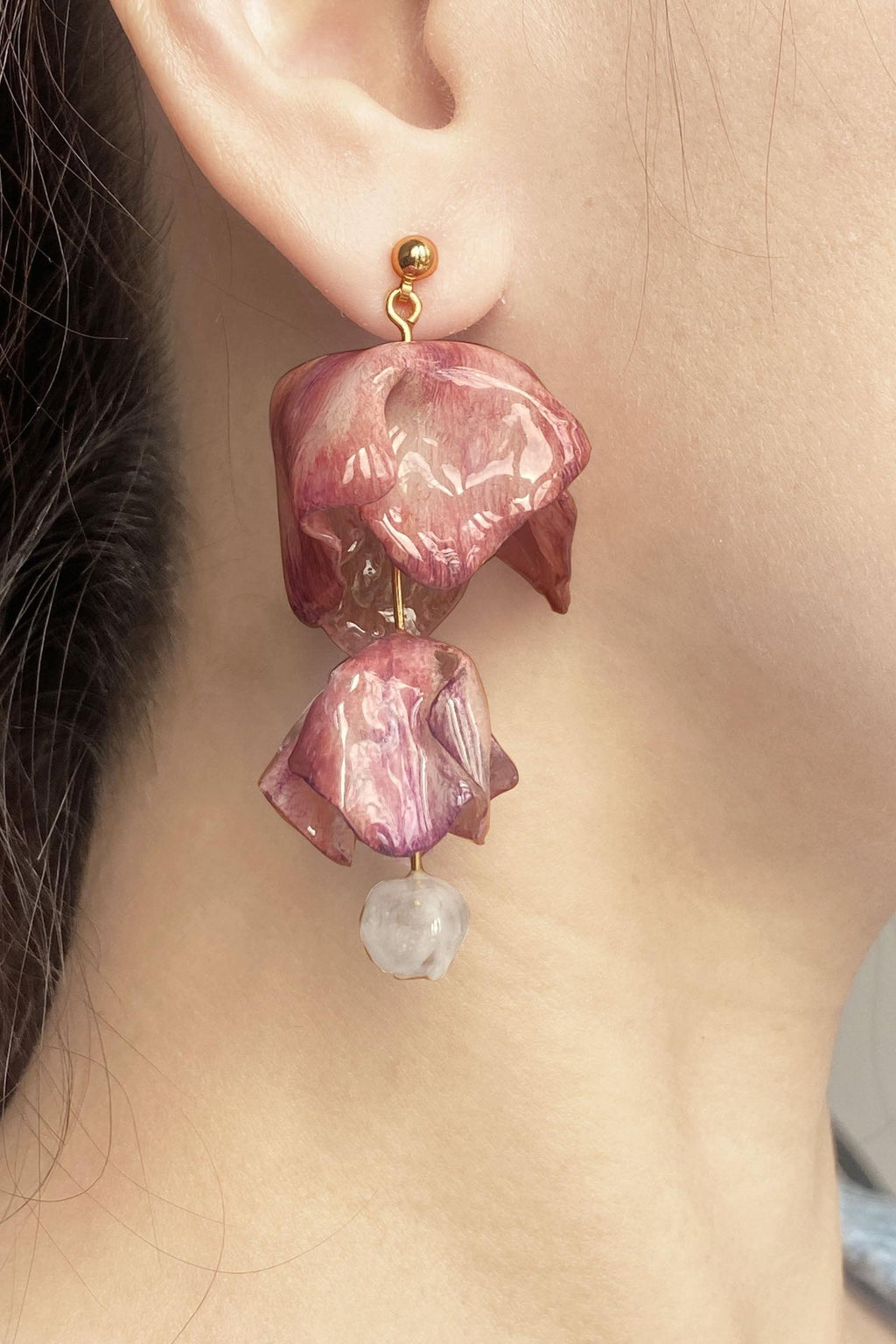 Drooping Earrings (Rose)