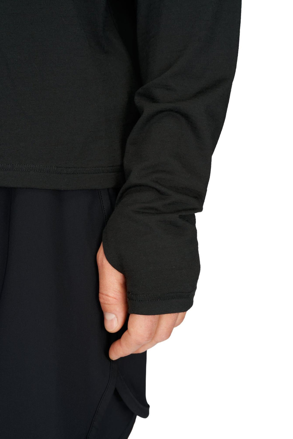 Zip Up Wool Layer (Black)