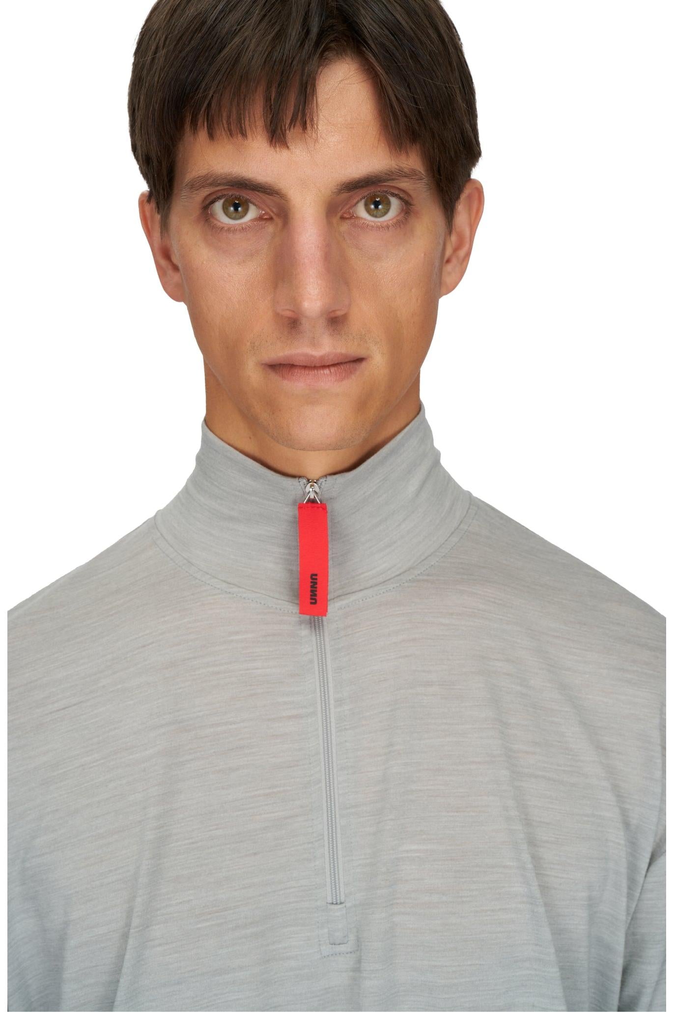 Zip Up Wool Layer (Grey)