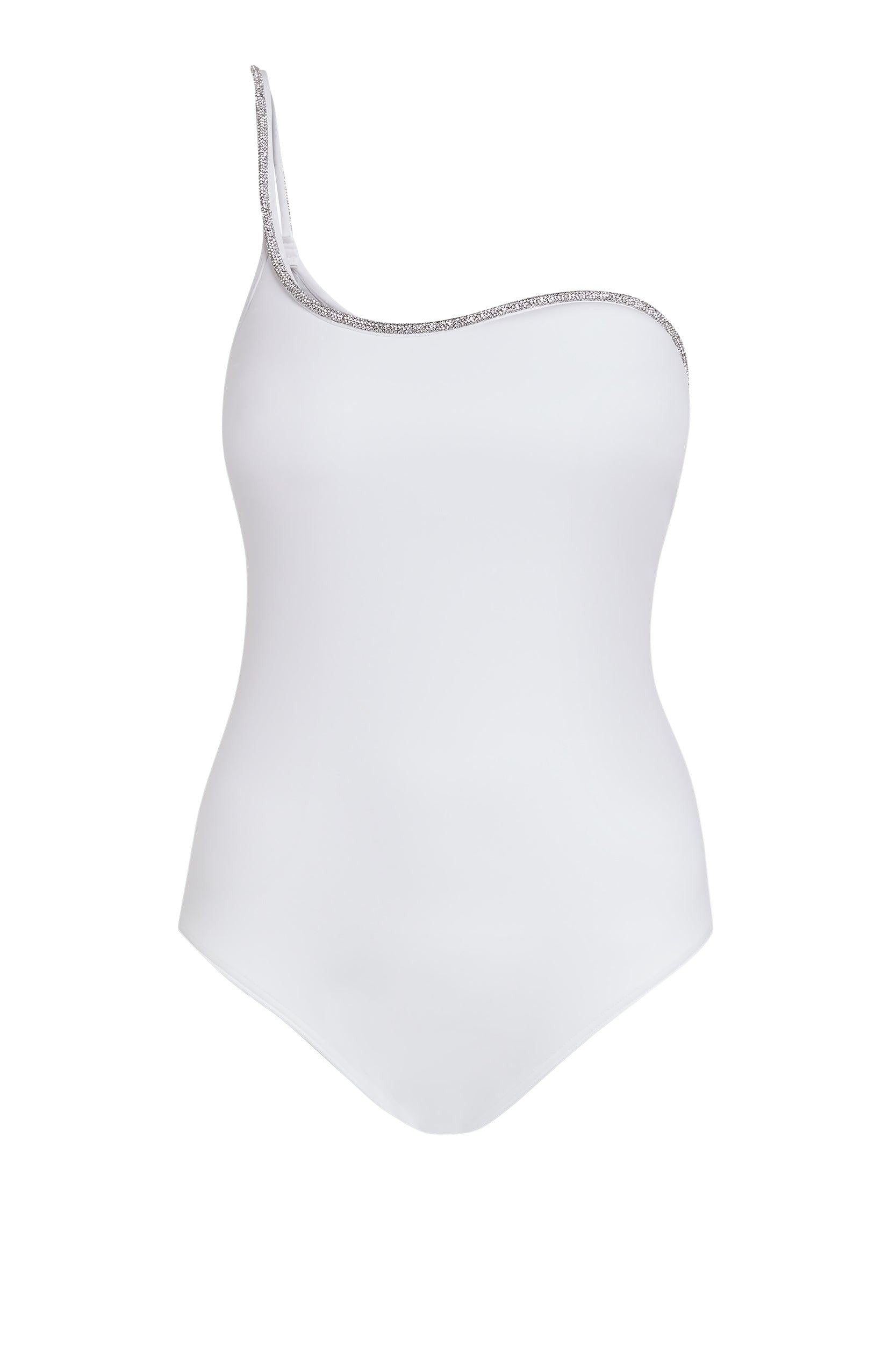 Sculpted Neckline Swimsuit Ivory