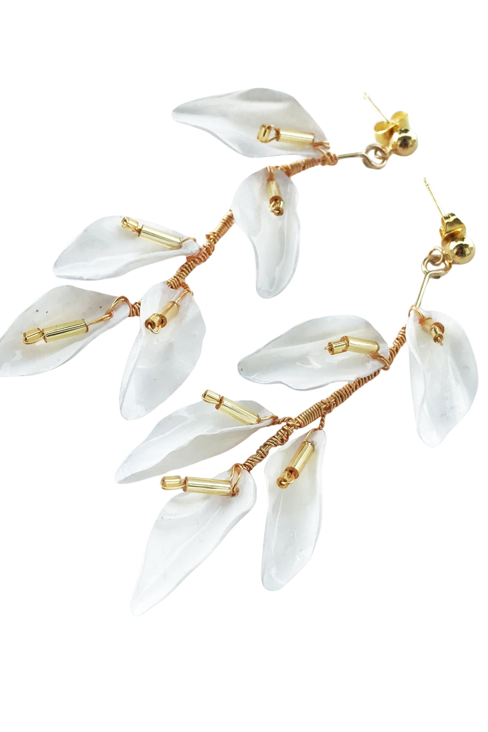 Ruscus Earrings (White)