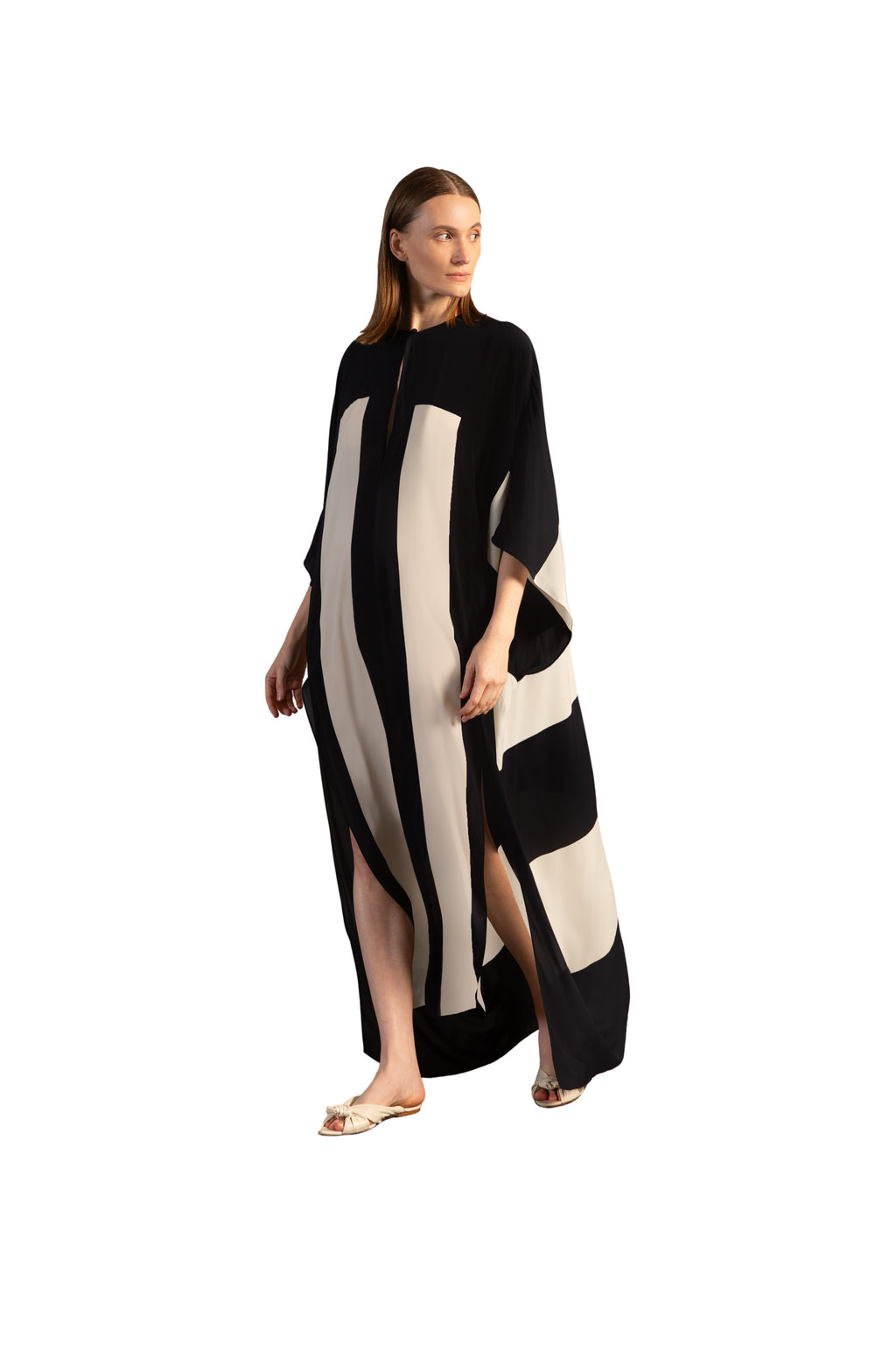 Bold Stripes Long Kaftan