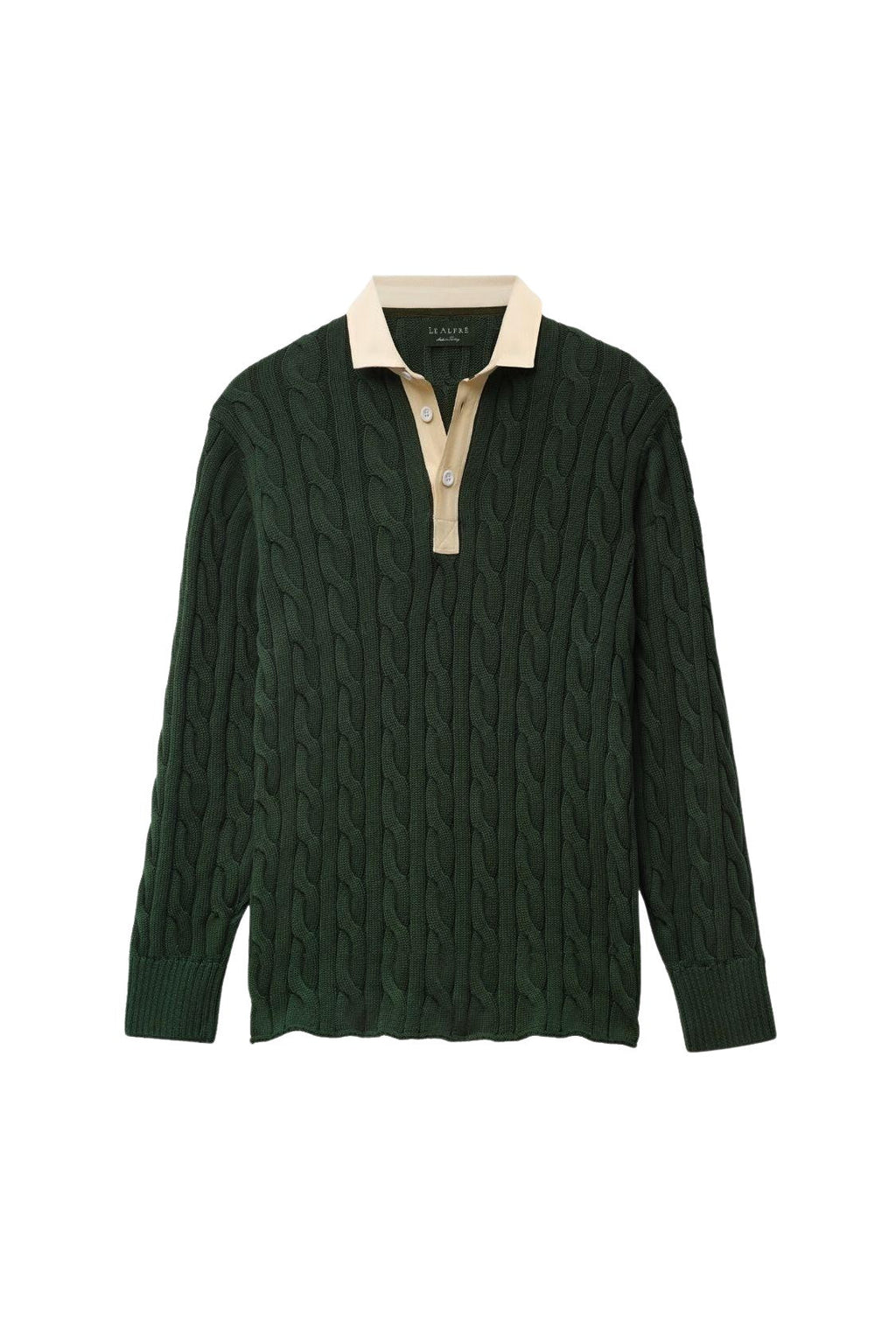 Cable Knit Rugby (Green)
