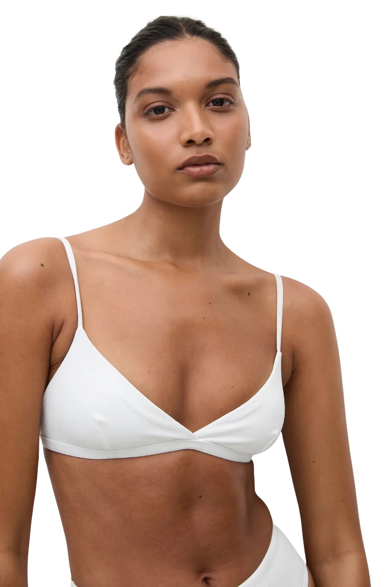 Tri Crop Top (Chalk Crinkle)