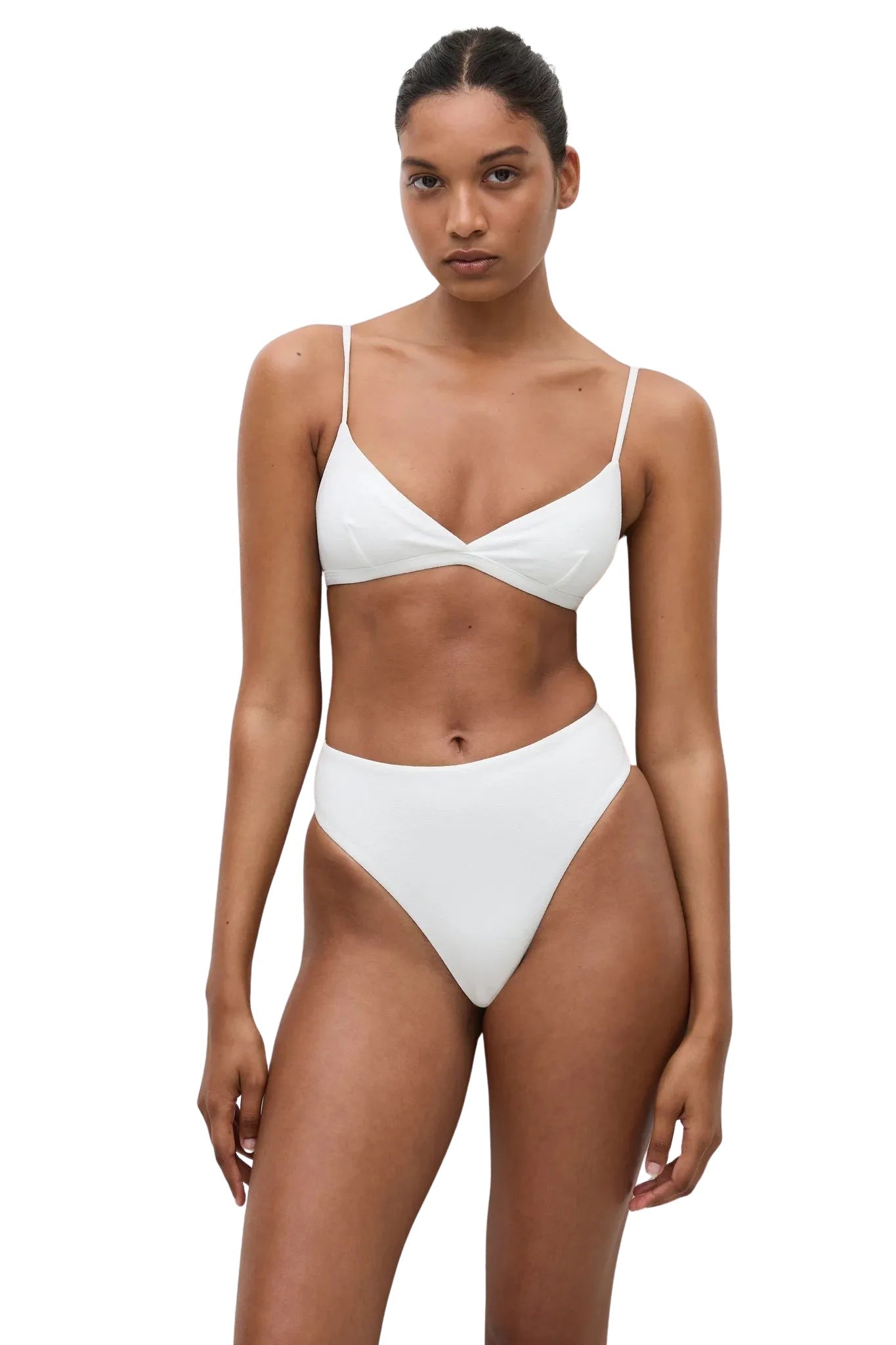 Tri Crop Top (Chalk Crinkle)