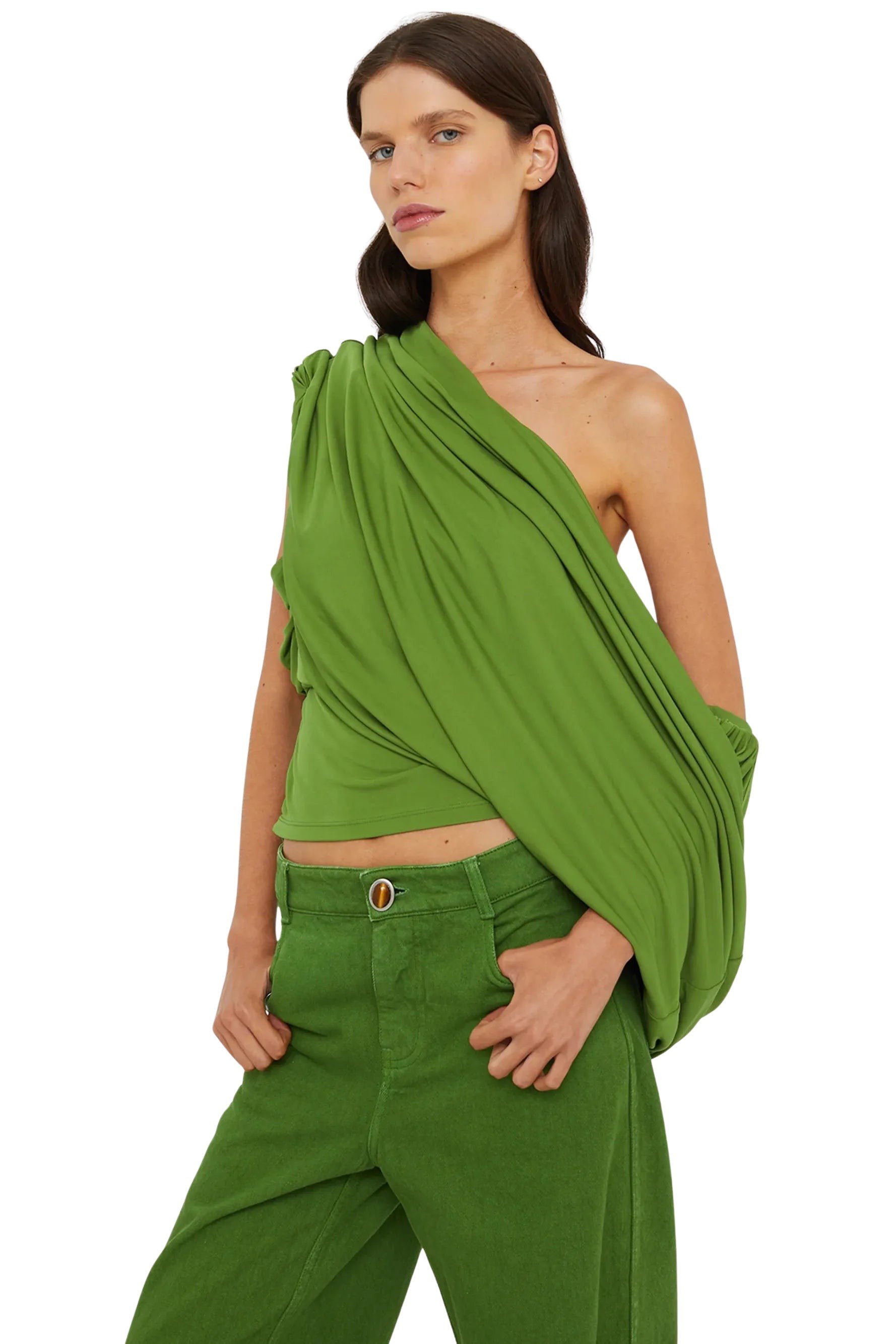 Aiba Draped Jersey Tee