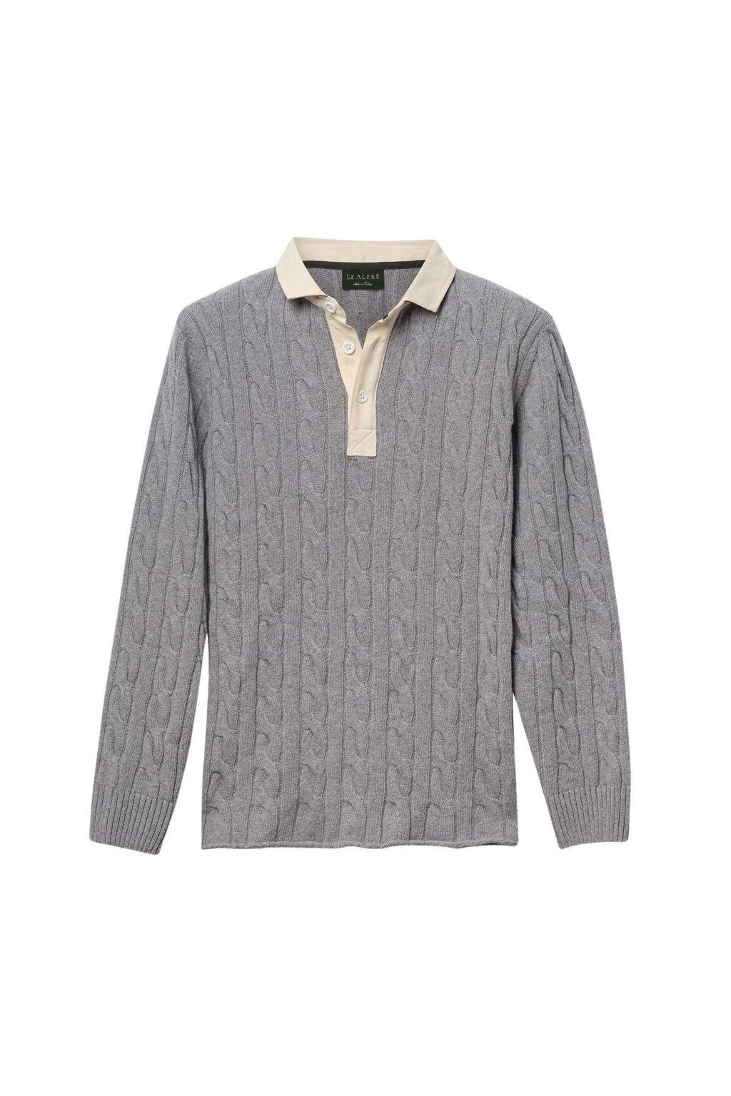 Cable Knit Rugby (Grey)