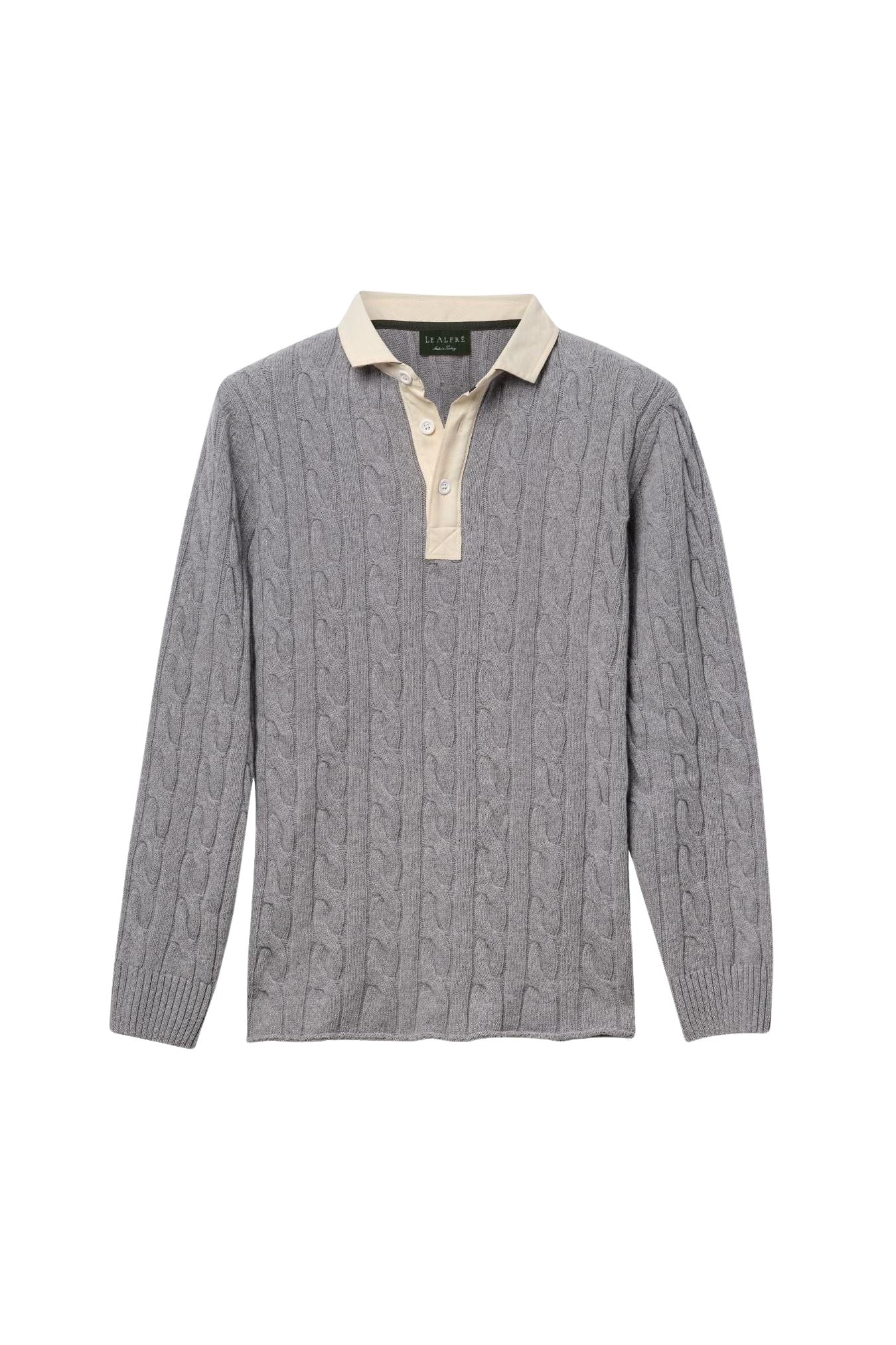 Cable Knit Rugby (Grey)