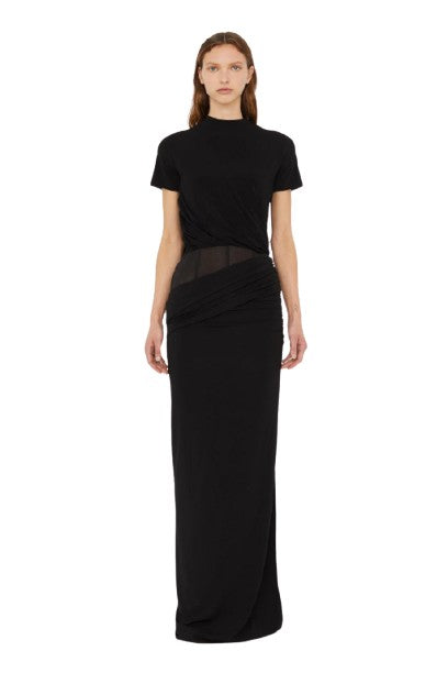 Coiled Jersey Corseted Tee Gown