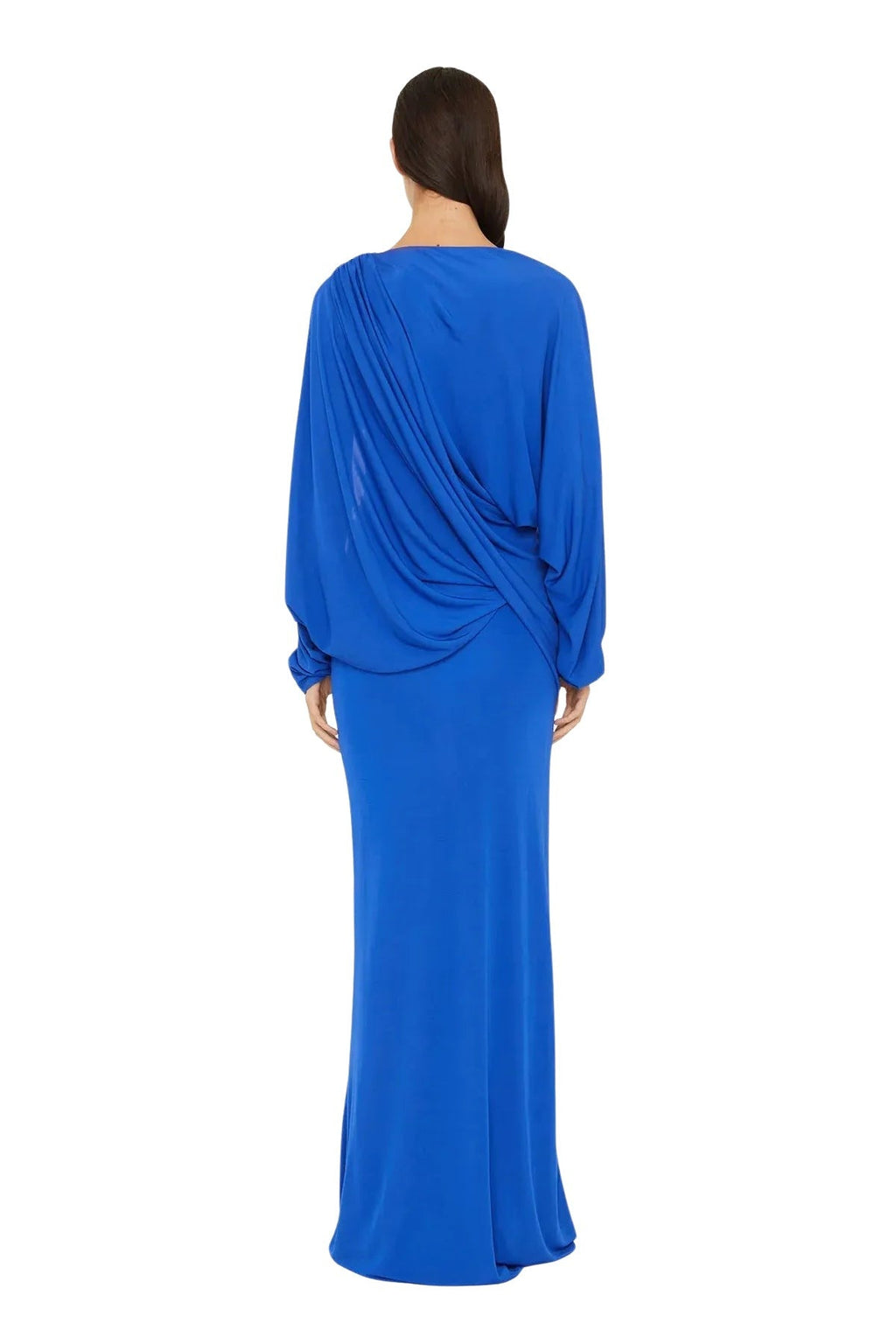 Encased Nature Resin Draped Jersey Dress