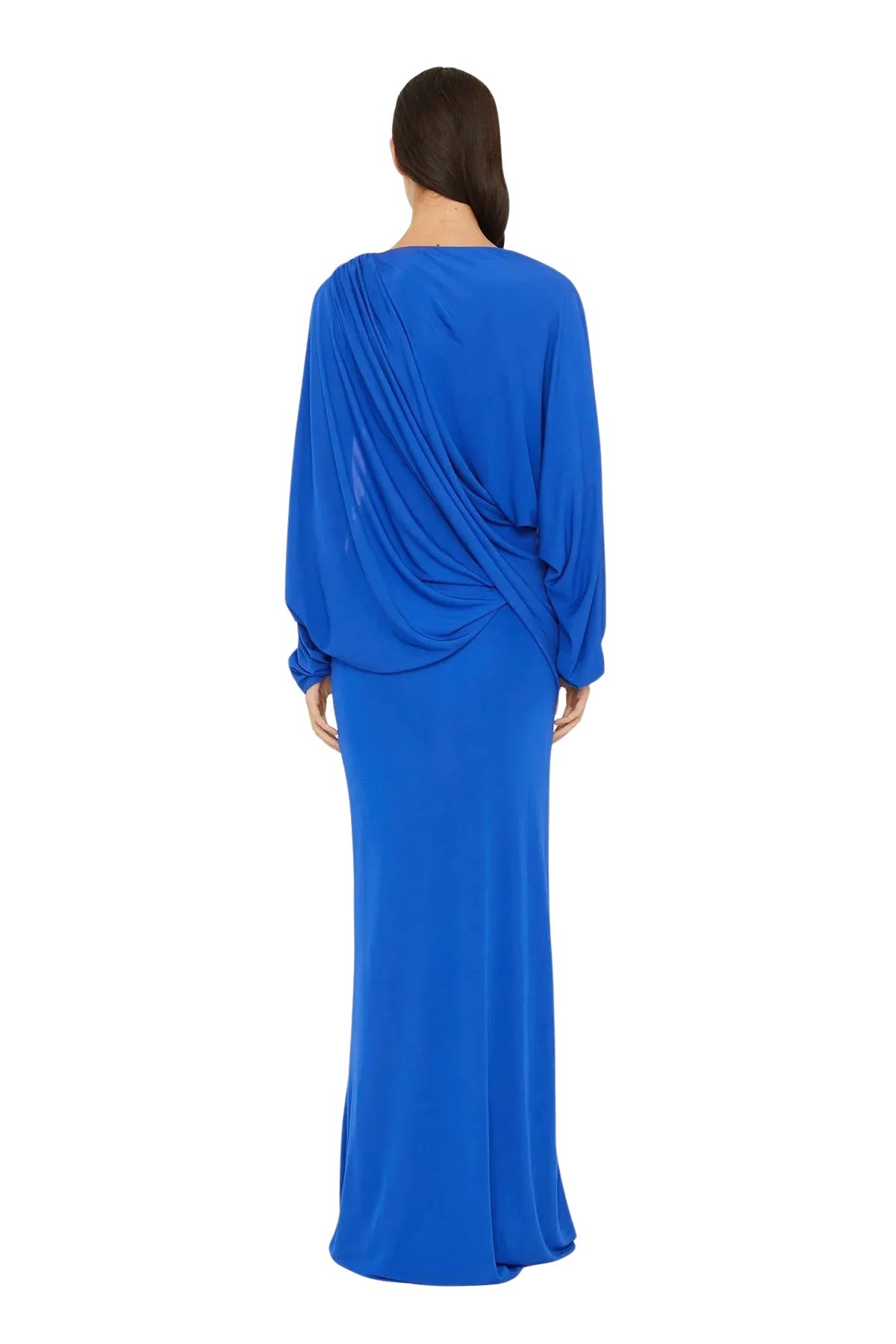 Encased Nature Resin Draped Jersey Dress