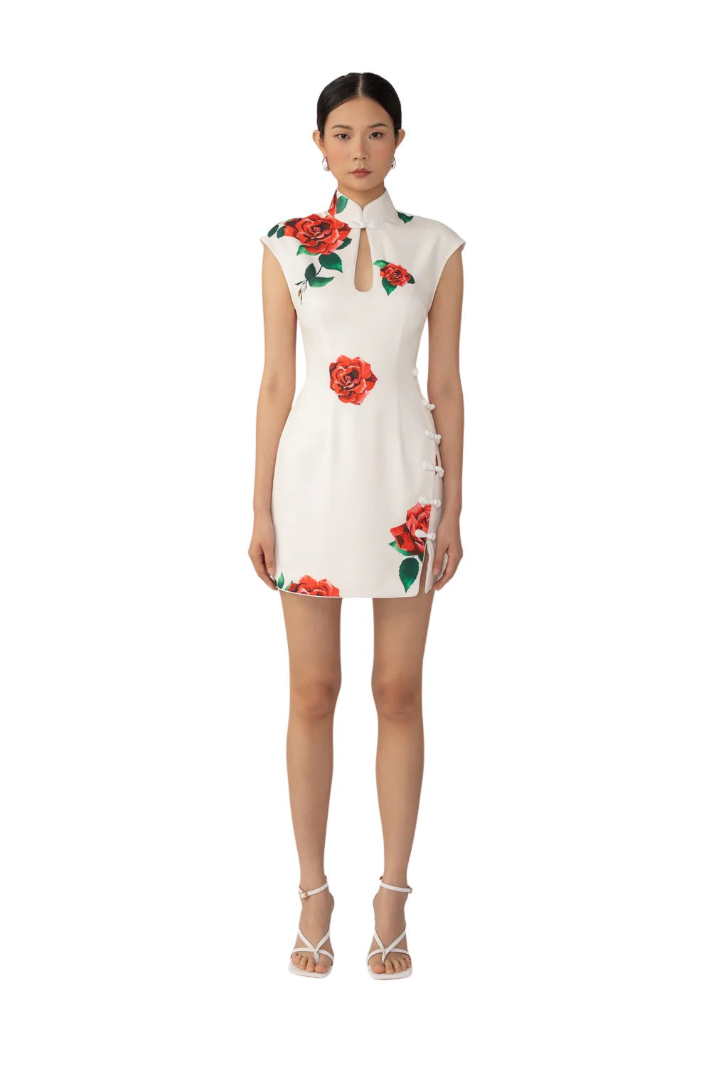 Raya Rosa Mini Dress (White)