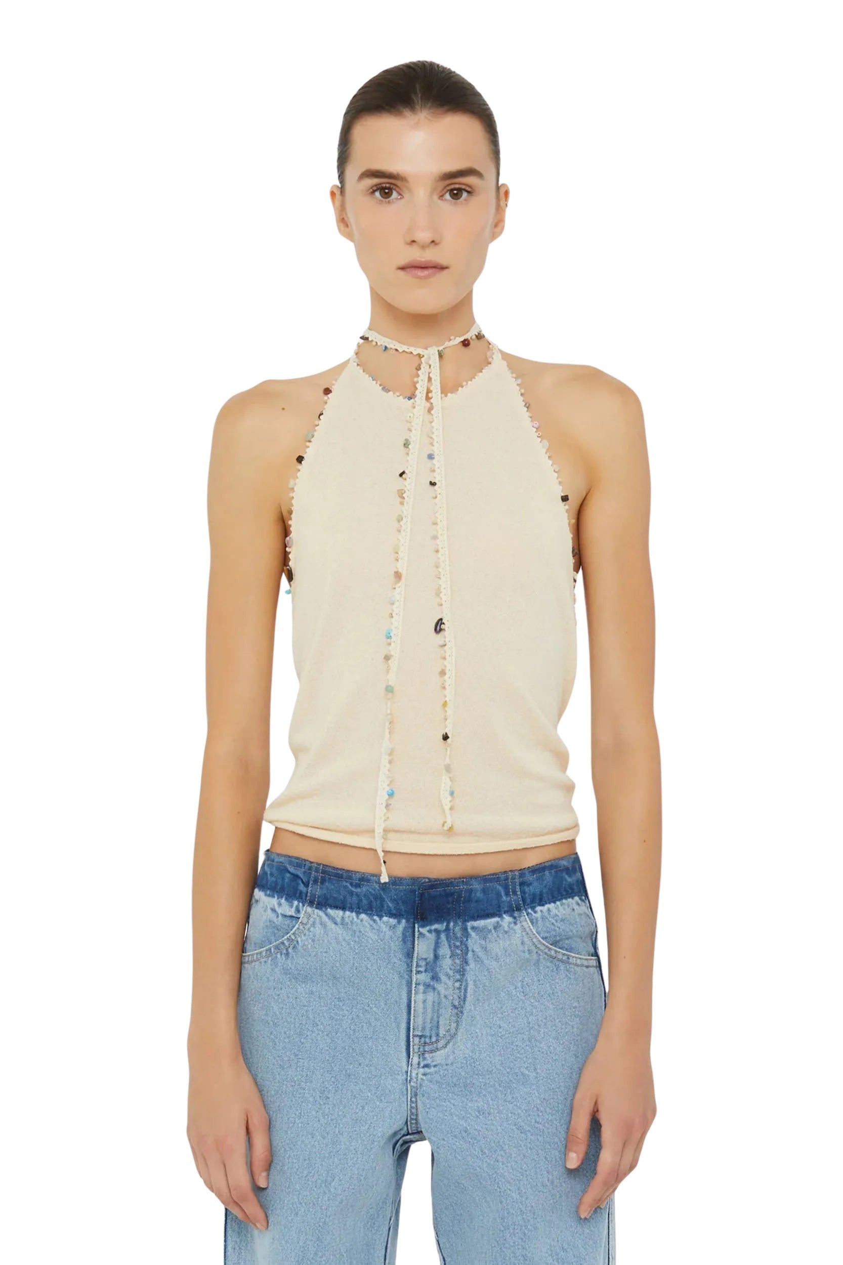 Beach Quartz Halter Tank