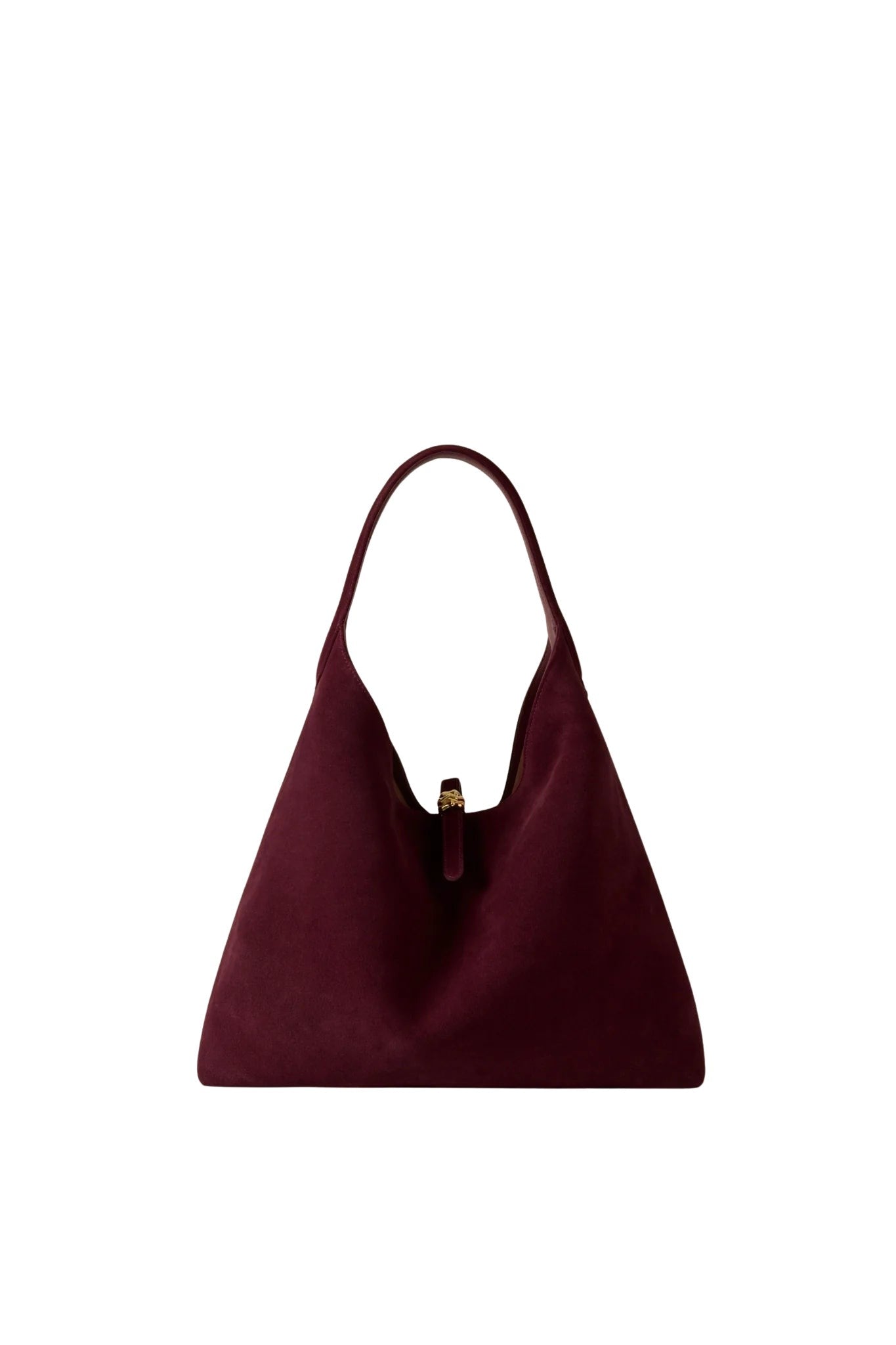 Suede Leather Petra Tote (Burgundy)