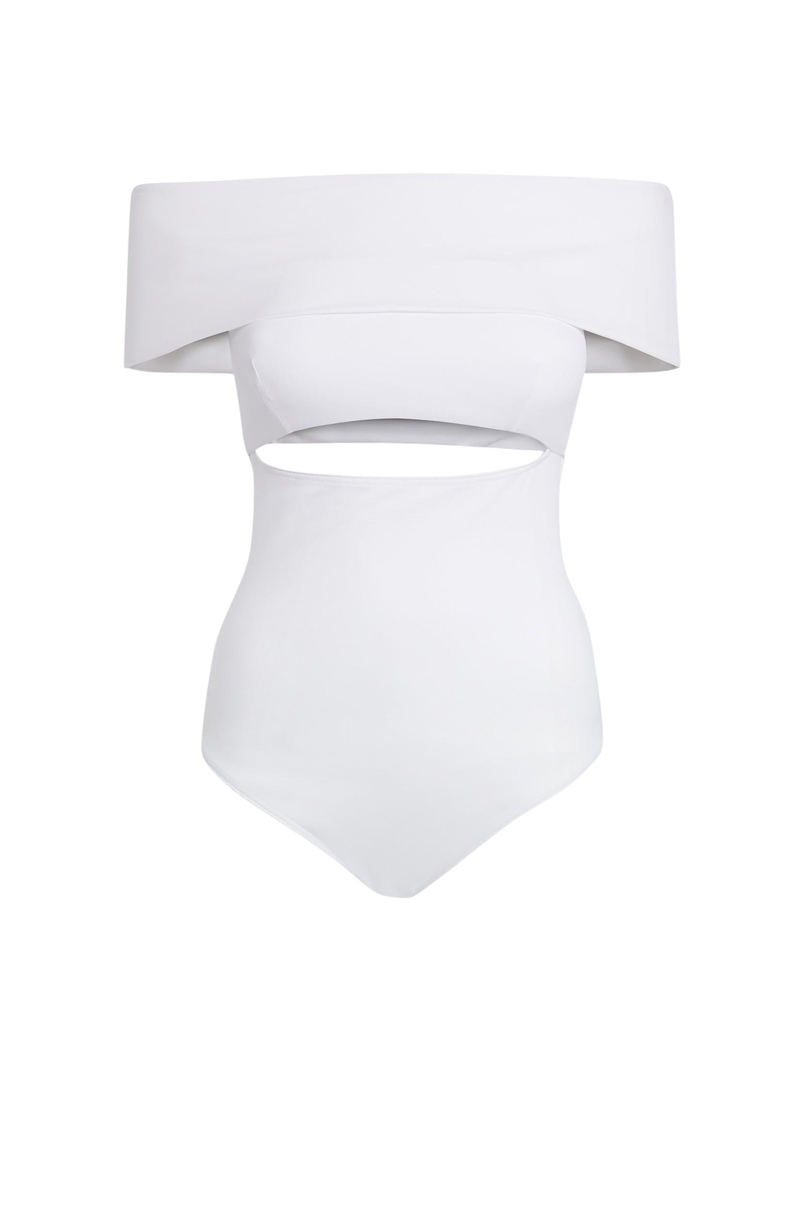 Off Shoulder Swimsuit (Ivory)