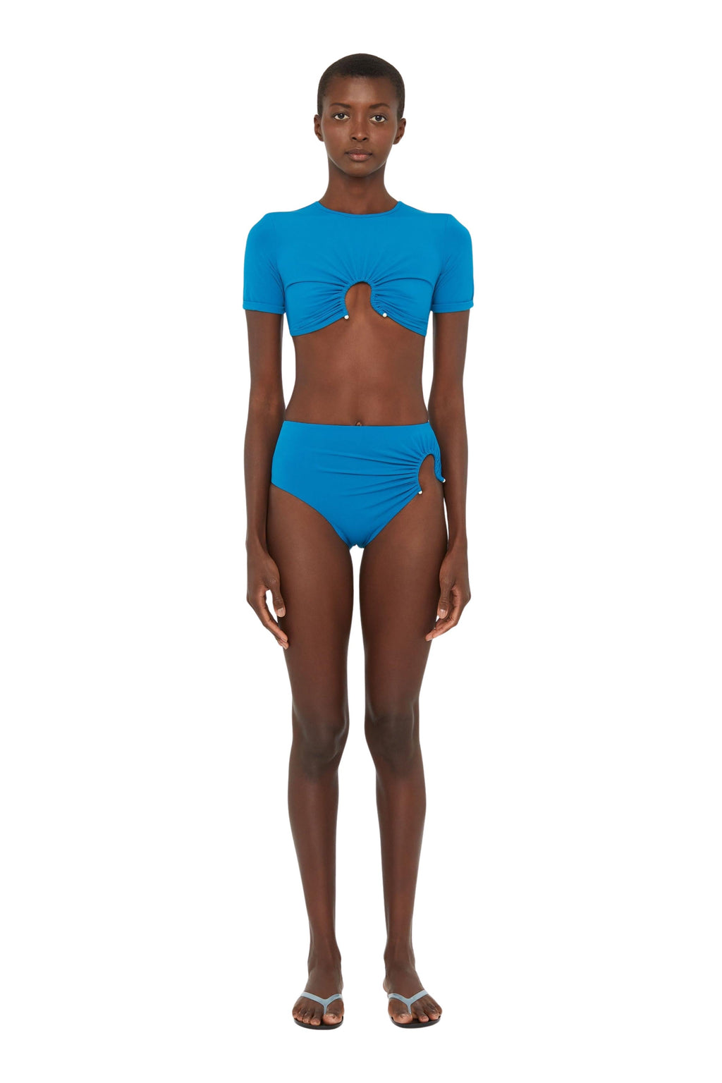 Ruched Cresent High Brief